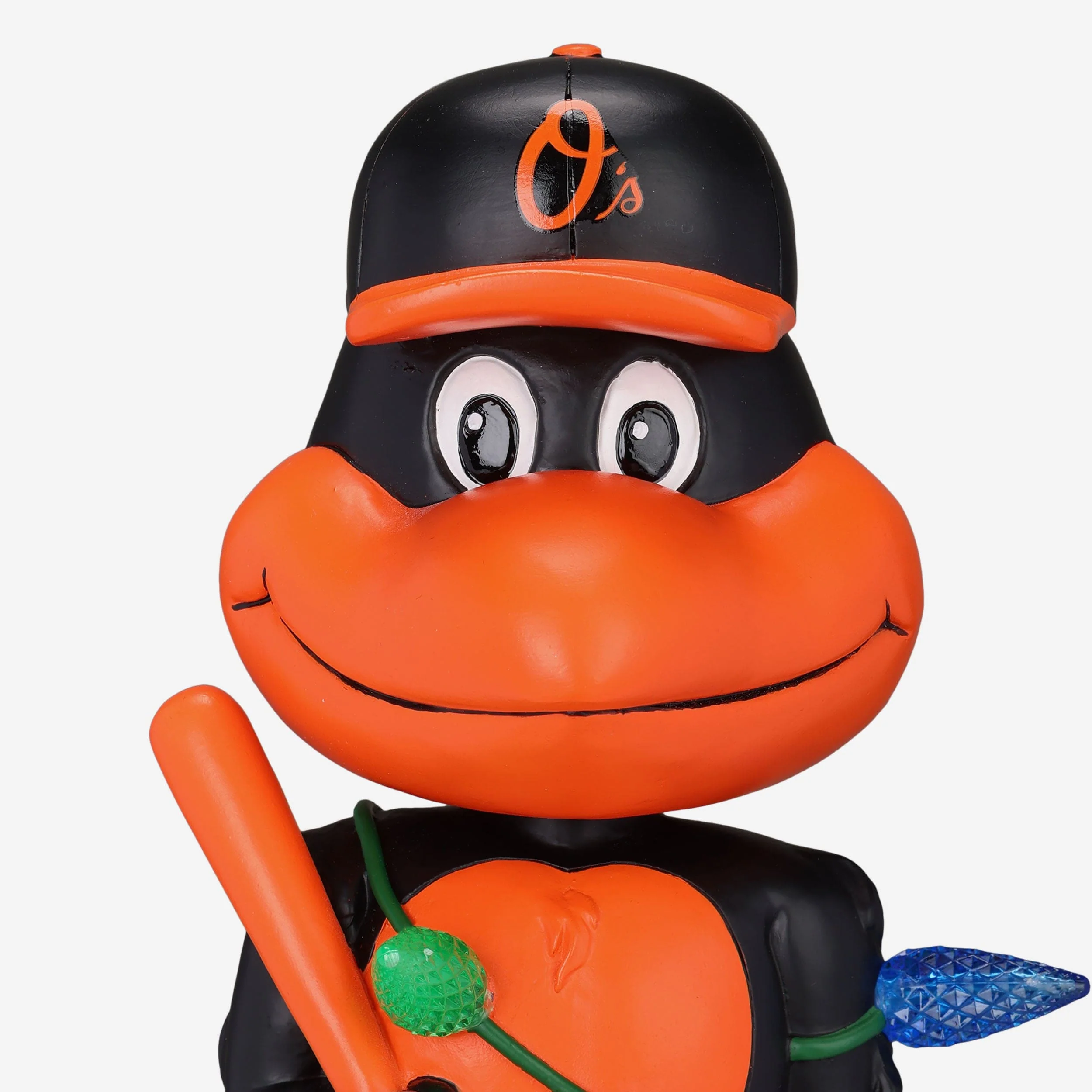 The Oriole Bird Baltimore Orioles Holiday Lights Mascot Bobblehead - Image 3