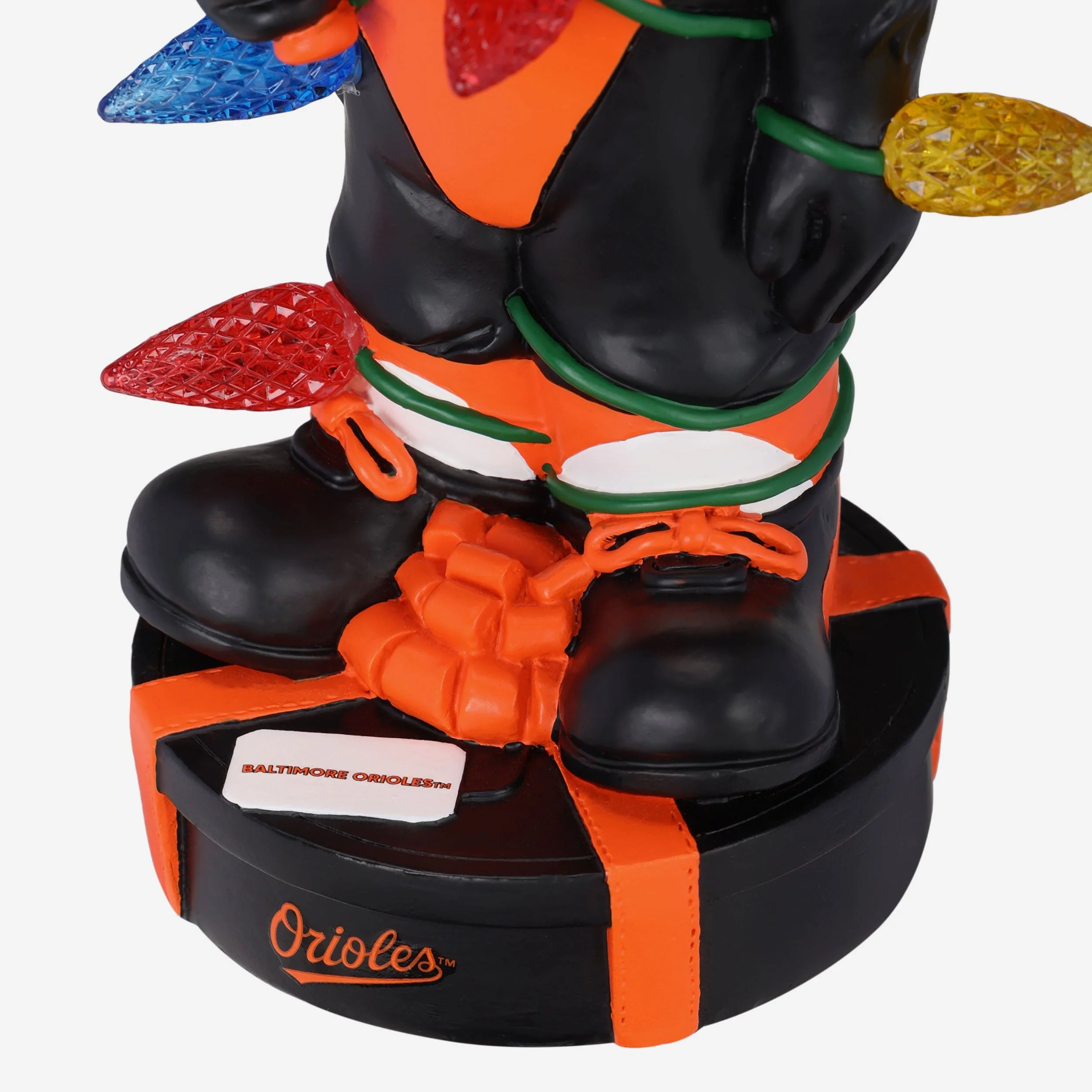 The Oriole Bird Baltimore Orioles Holiday Lights Mascot Bobblehead - Image 4