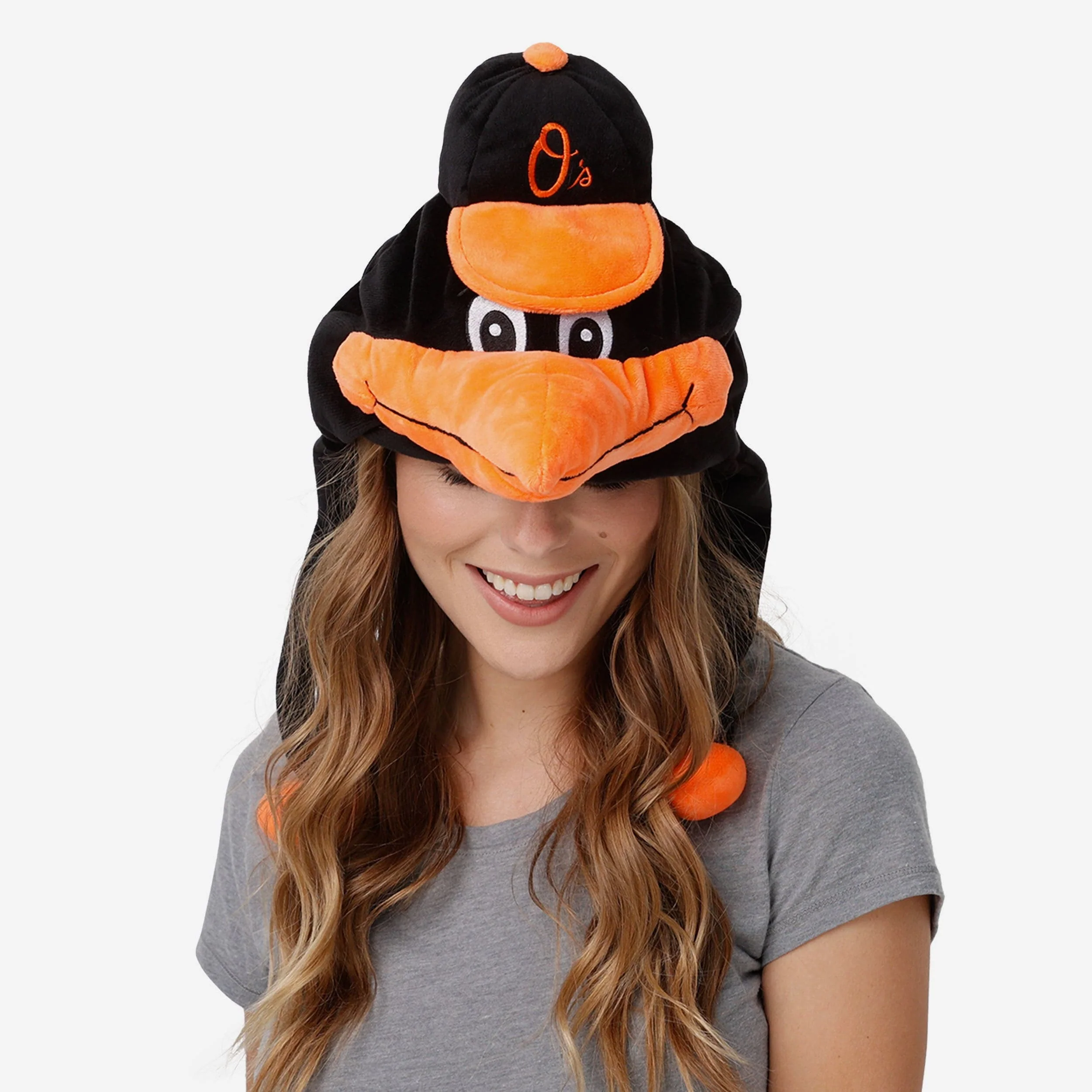 The Oriole Bird Baltimore Orioles Mascot Plush Hat - Image 4