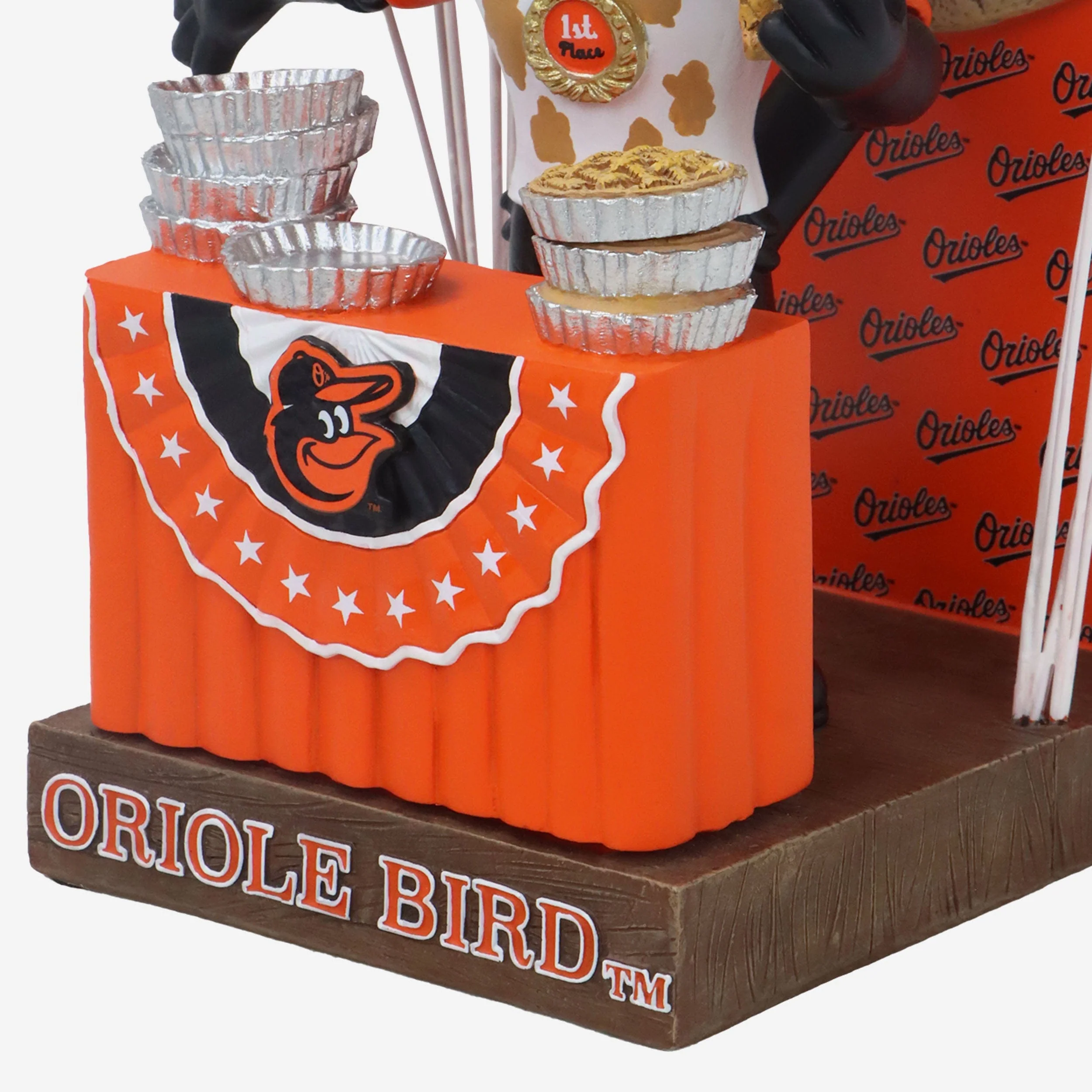 The Oriole Bird Baltimore Orioles Pie Eating Contest Mascot Bobblehead - Image 3