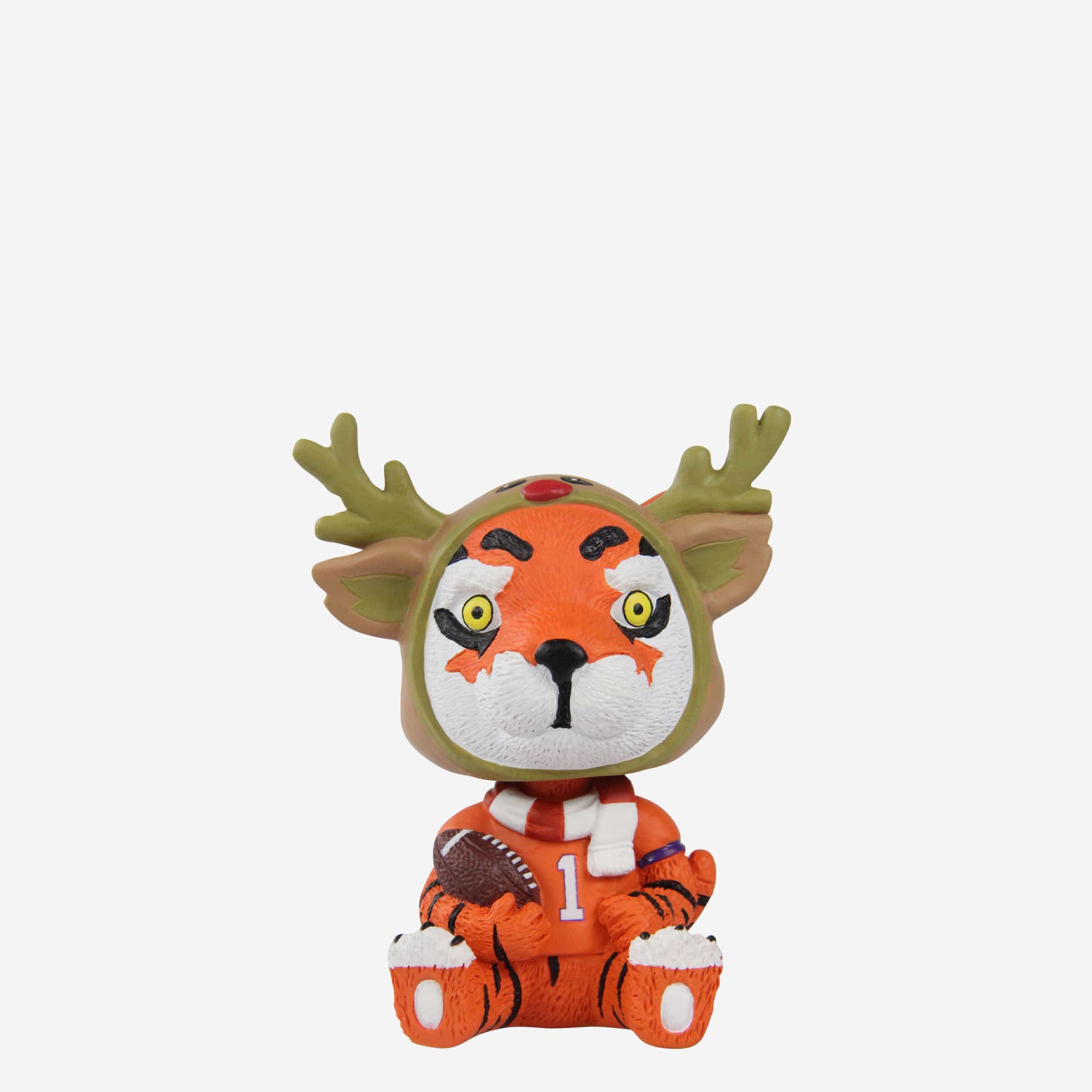 The Tiger Clemson Tigers Christmas Mascot Bobble Bro Mini Bobblehead
