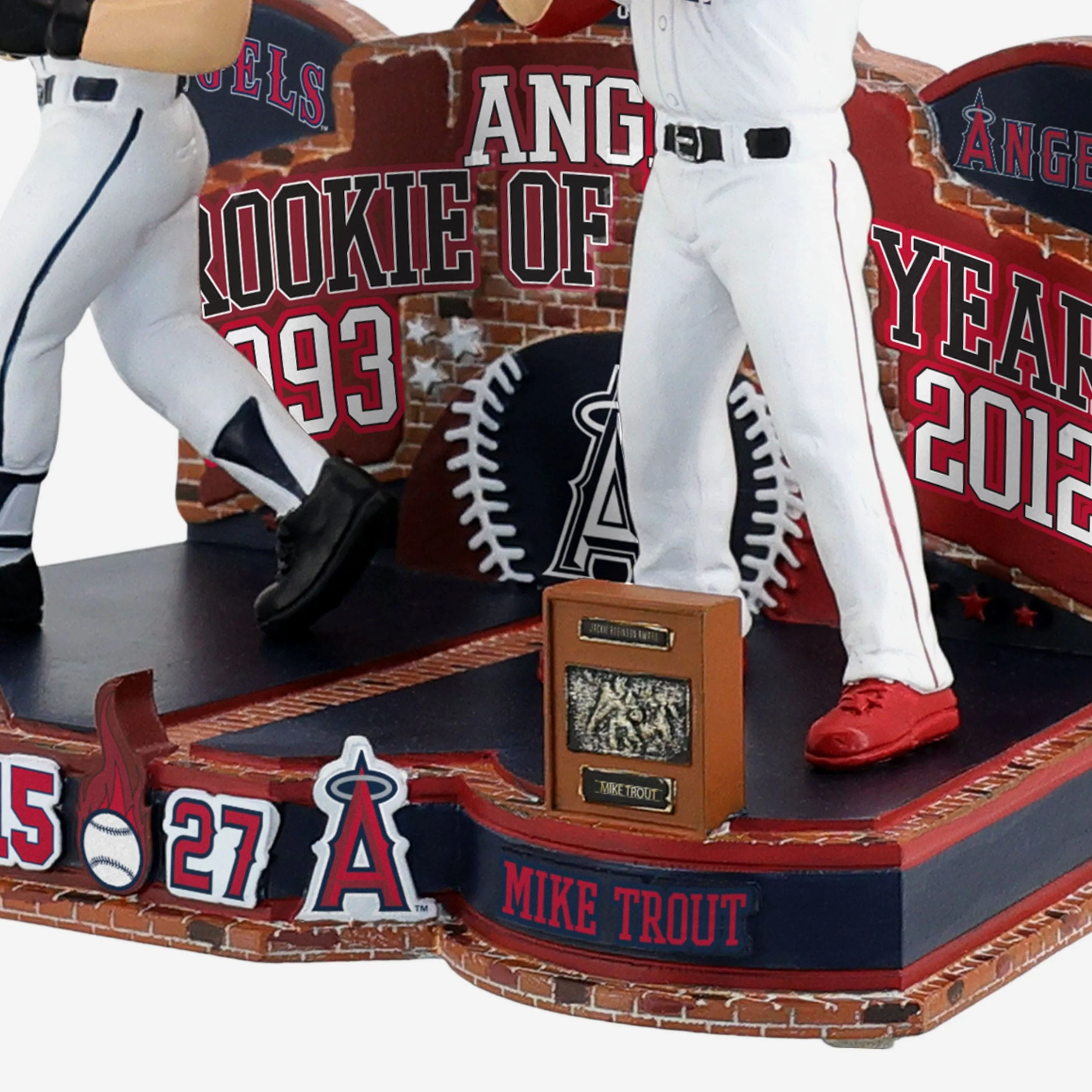 Tim Salmon & Mike Trout Los Angeles Angels 1993 & 2012 Rookie of the Year Then and Now Bobblehead - Image 4