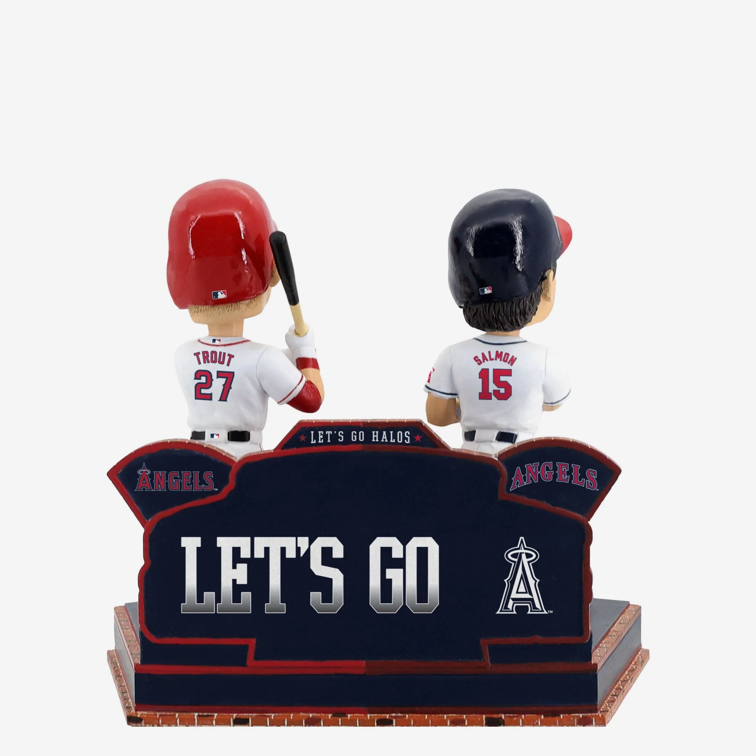Tim Salmon & Mike Trout Los Angeles Angels 1993 & 2012 Rookie of the Year Then and Now Bobblehead - Image 6