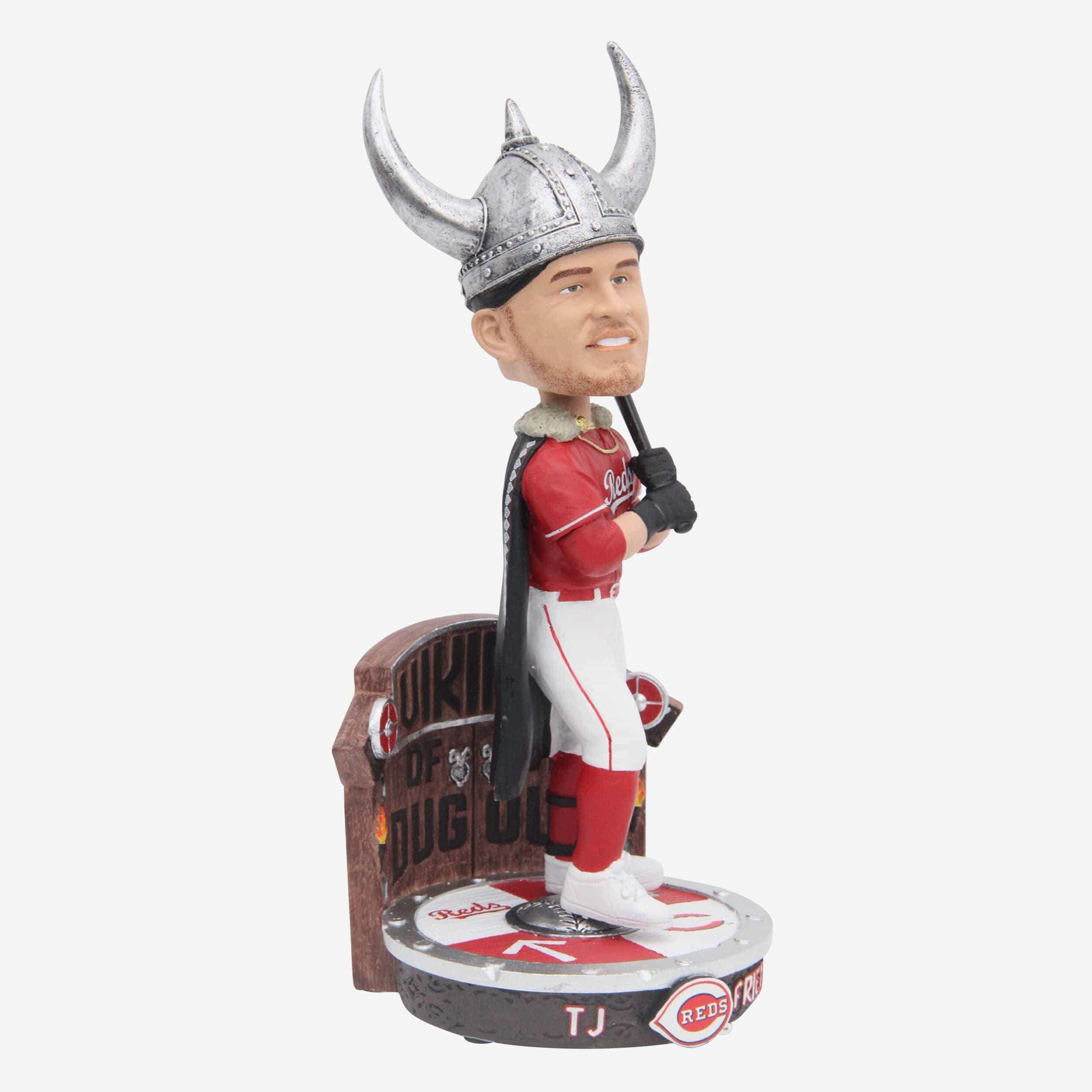 TJ Friedl Cincinnati Reds Viking Hat Home Run Celebration Bobblehead - Image 4