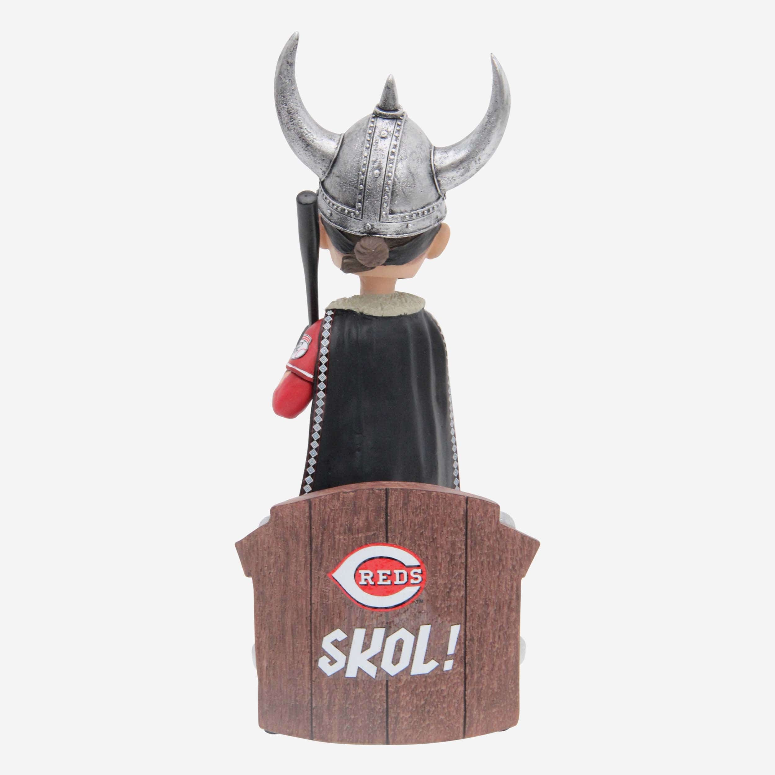 TJ Friedl Cincinnati Reds Viking Hat Home Run Celebration Bobblehead - Image 5