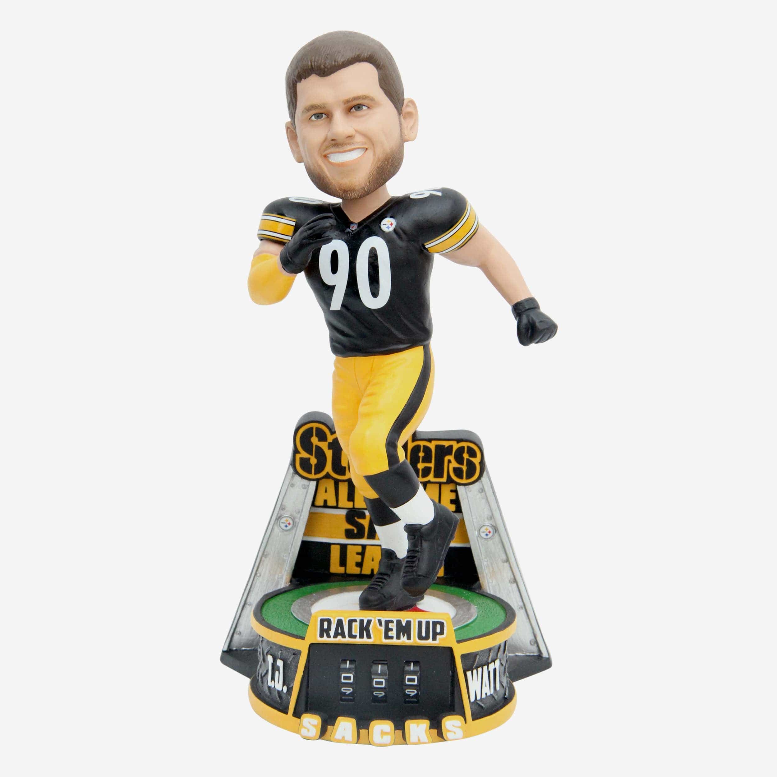 TJ Watt Pittsburgh Steelers Franchise Sack Leader Counter Bobblehead