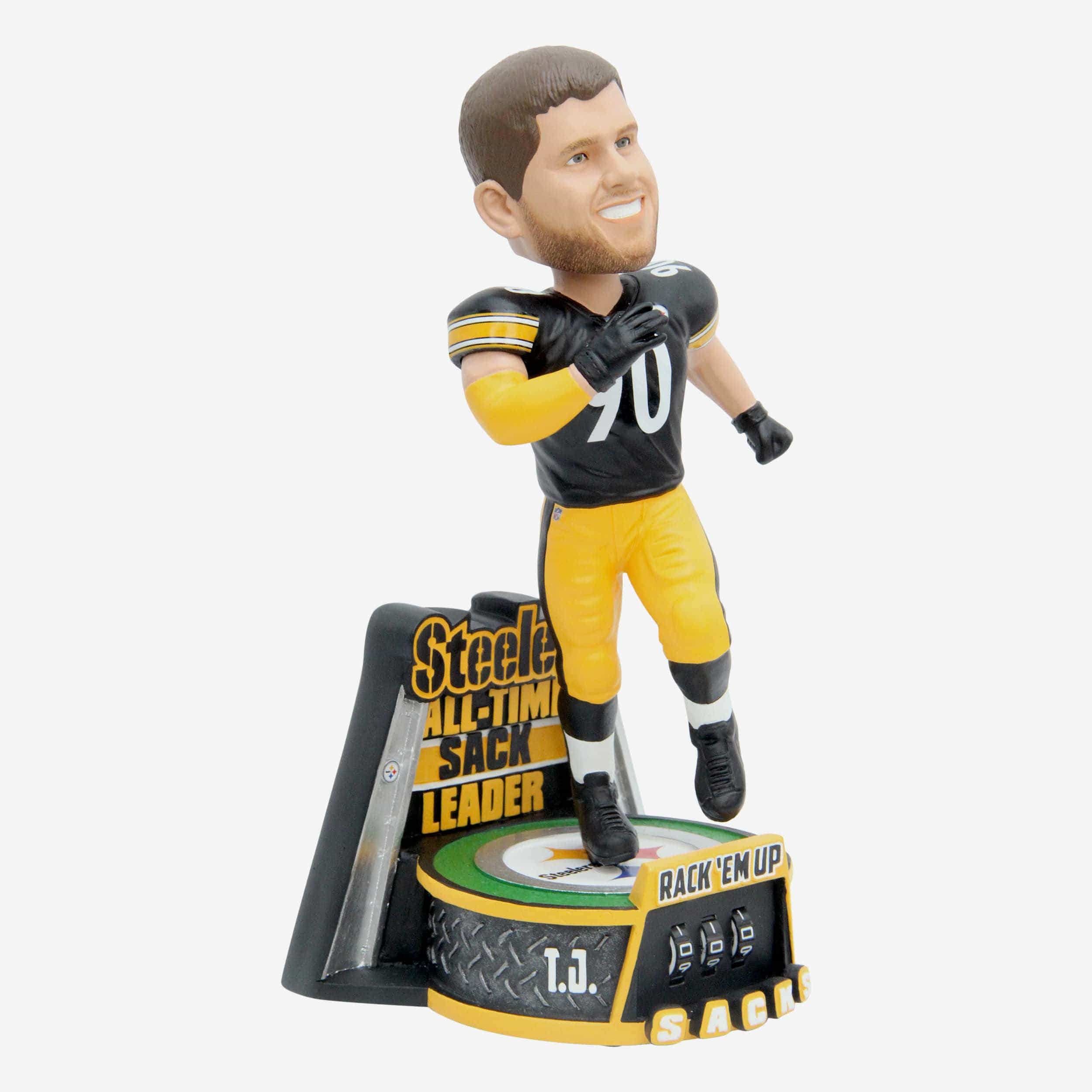 TJ Watt Pittsburgh Steelers Franchise Sack Leader Counter Bobblehead - Image 4