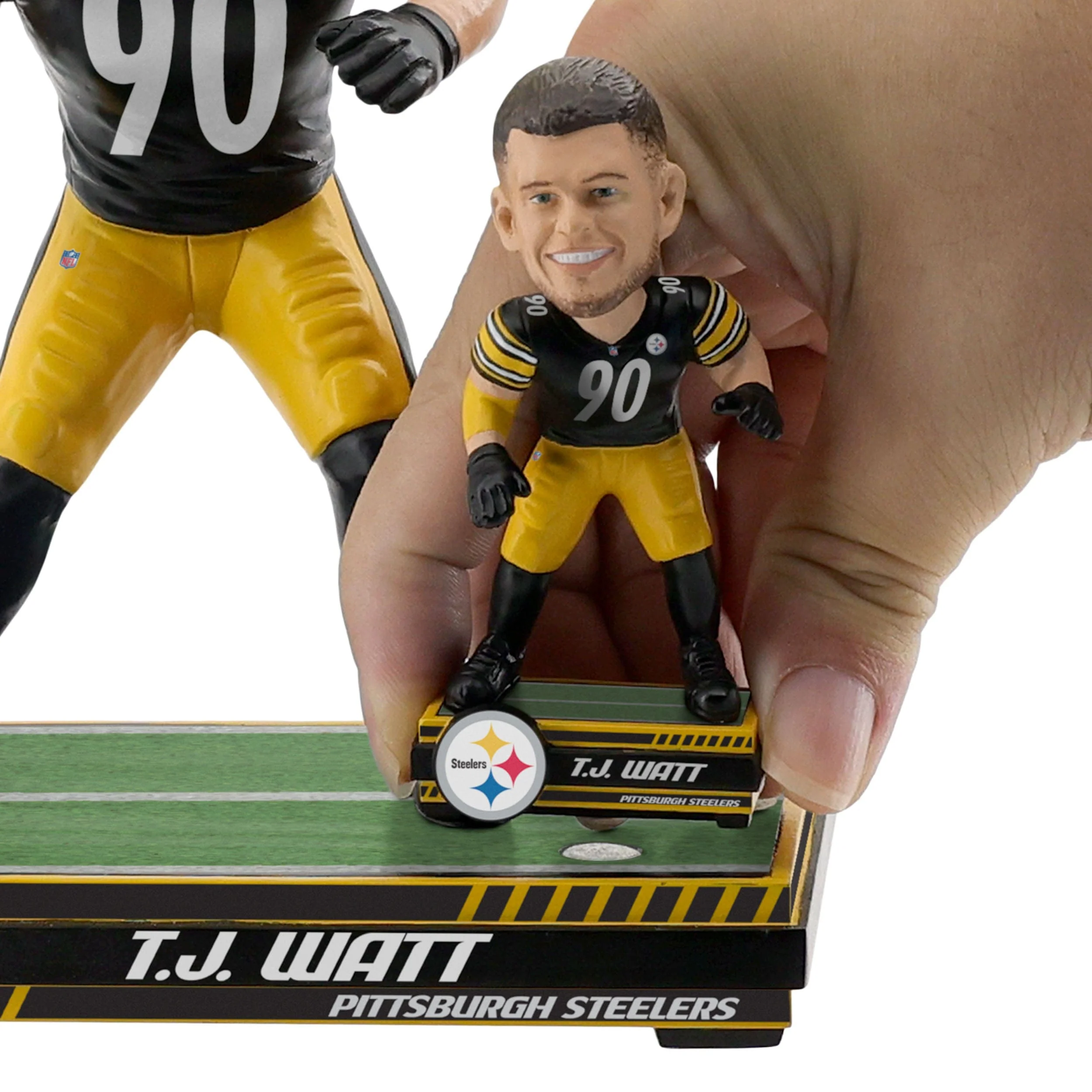 TJ Watt Pittsburgh Steelers Magnetized Bobble Dubblz Bobblehead - Image 3
