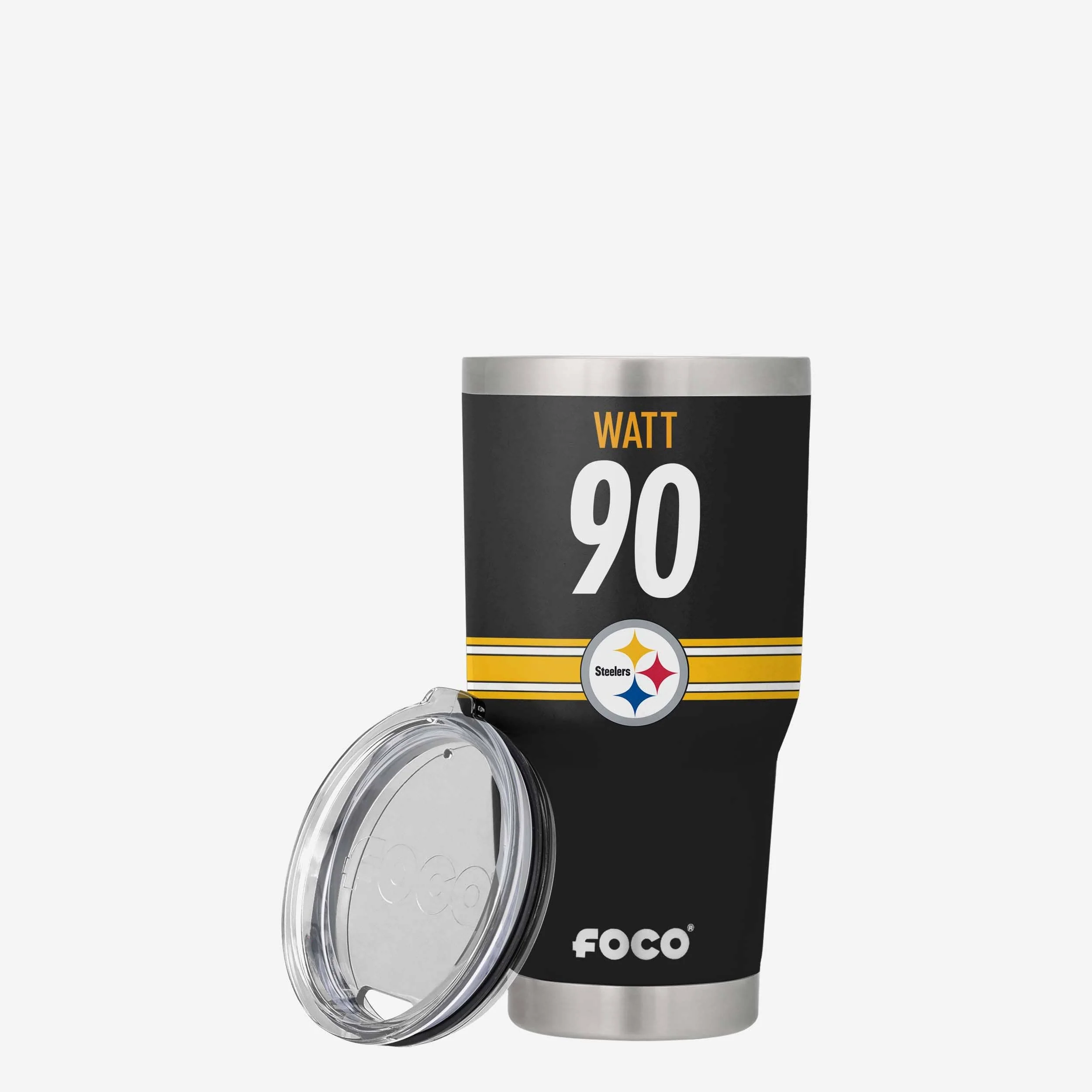 TJ Watt Pittsburgh Steelers Team Logo 30 oz Player Tumbler - Image 3