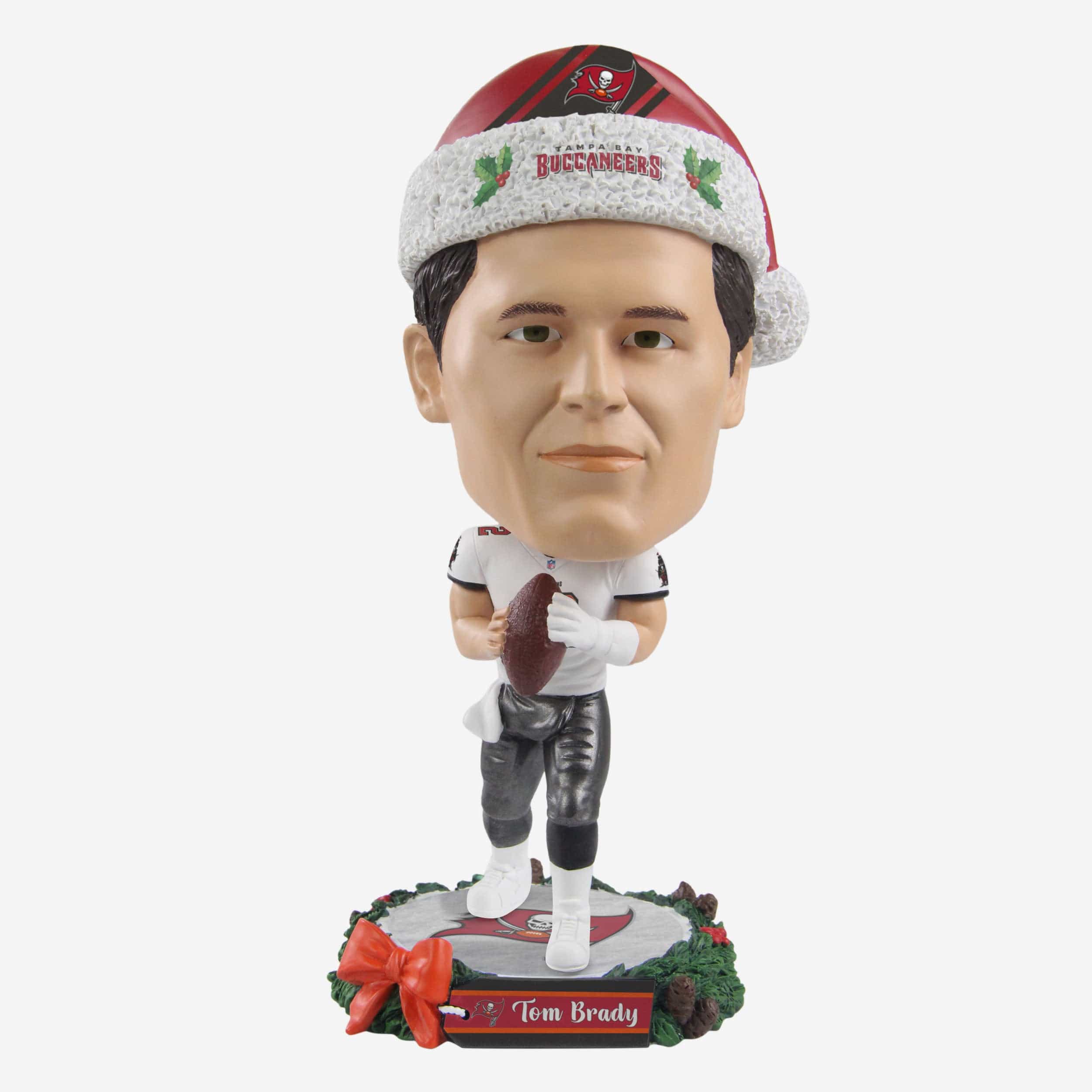 Tom Brady Tampa Bay Buccaneers Holiday Wreath Bighead Bobblehead