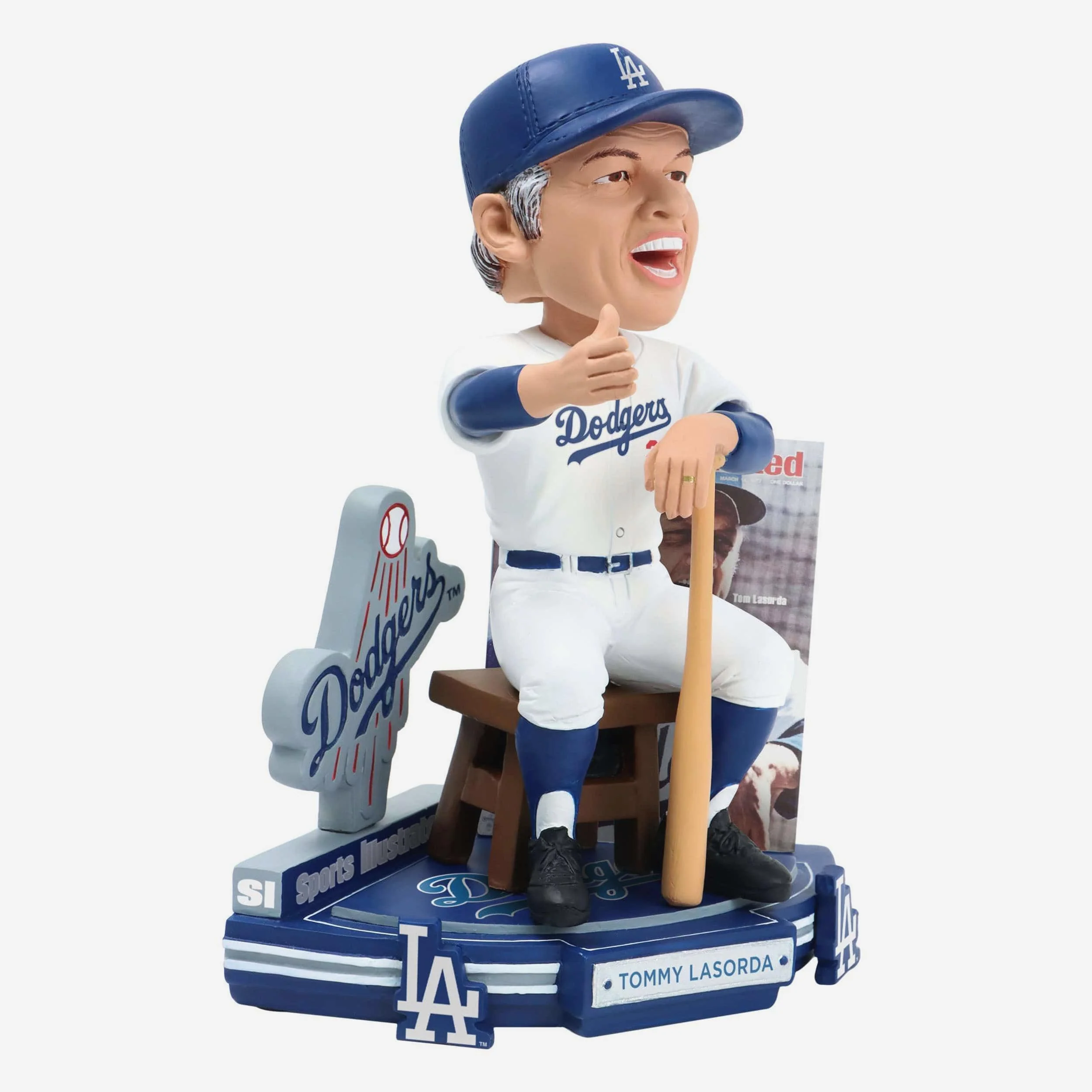 Tommy Lasorda Los Angeles Dodgers New Boss In LA Sports Illustrated Cover Bobblehead - Image 5