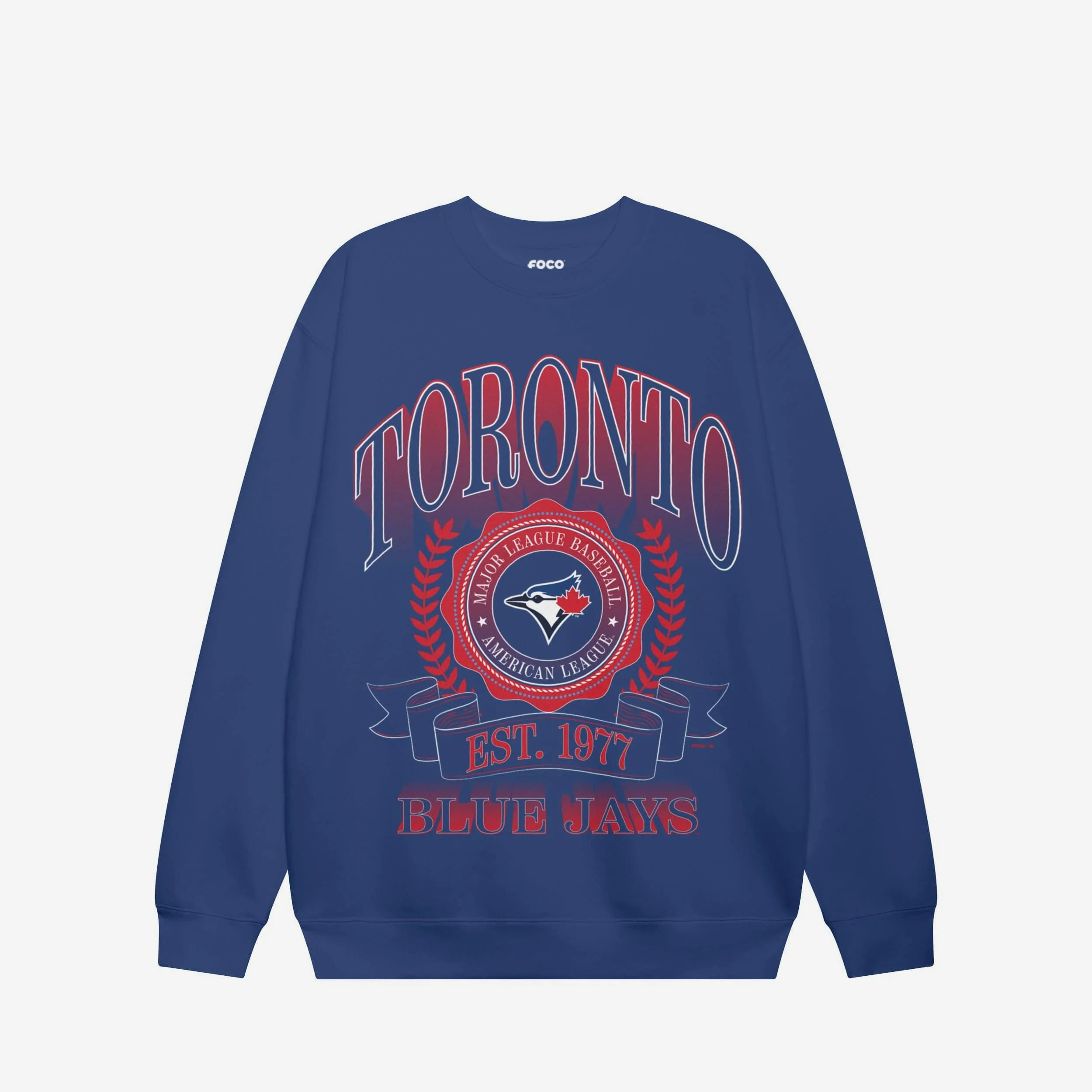 Toronto Blue Jays Banner Crest Crew Neck Sweatshirt