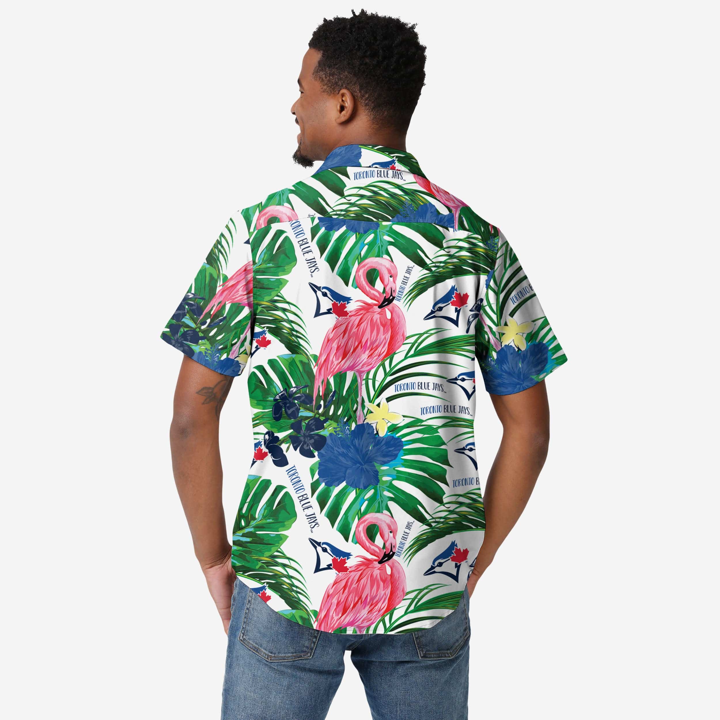 Toronto Blue Jays Flamingo Button Up Shirt - Image 2