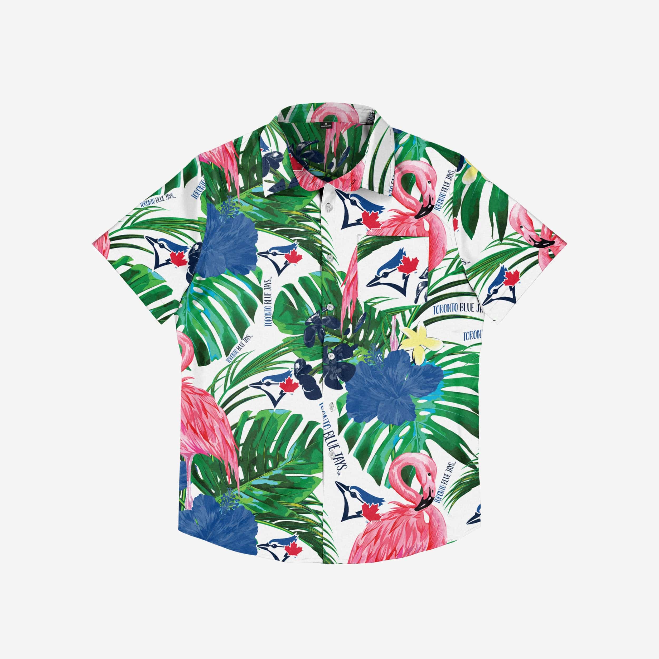 Toronto Blue Jays Flamingo Button Up Shirt - Image 3