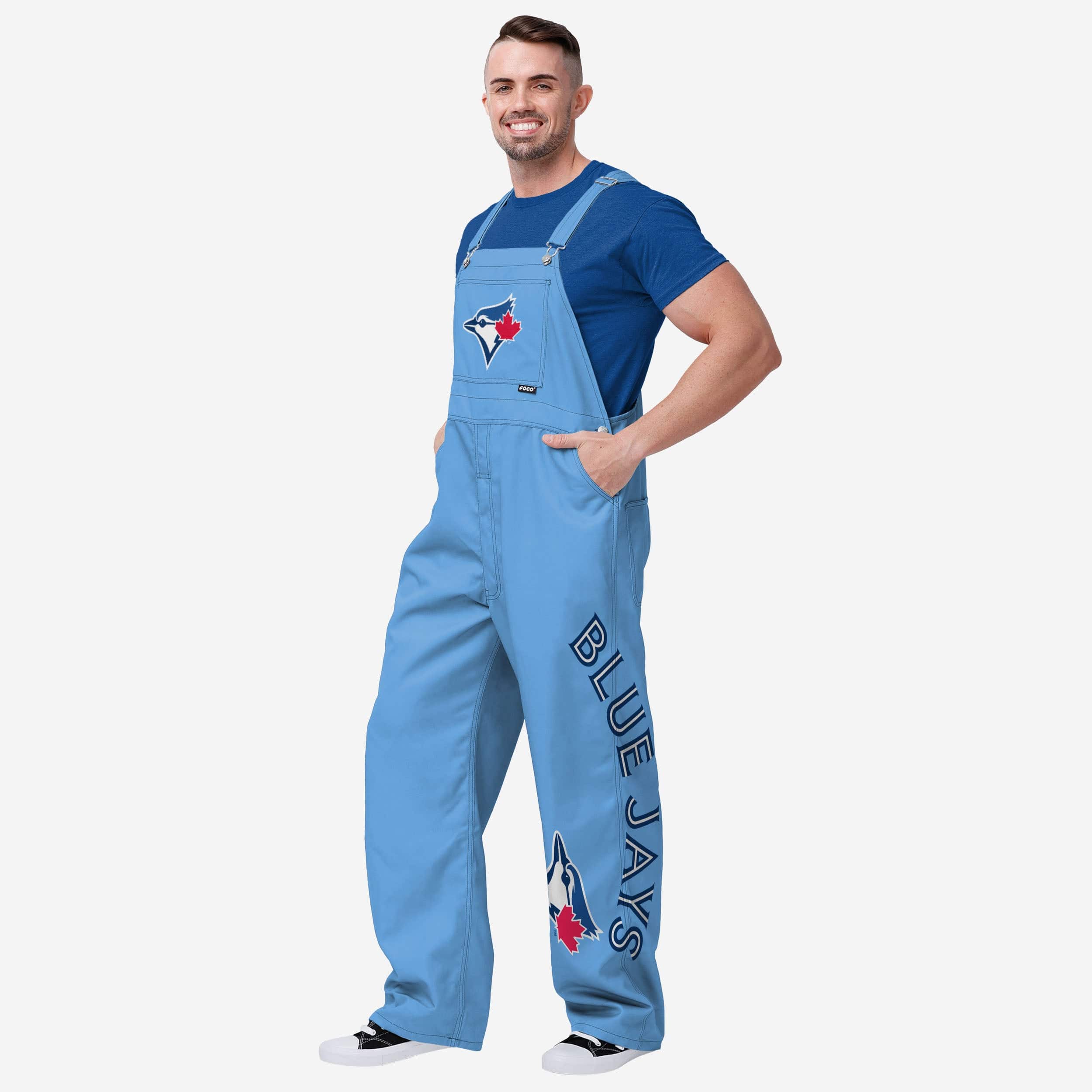 Toronto Blue Jays Mens Big Logo Bib Overalls