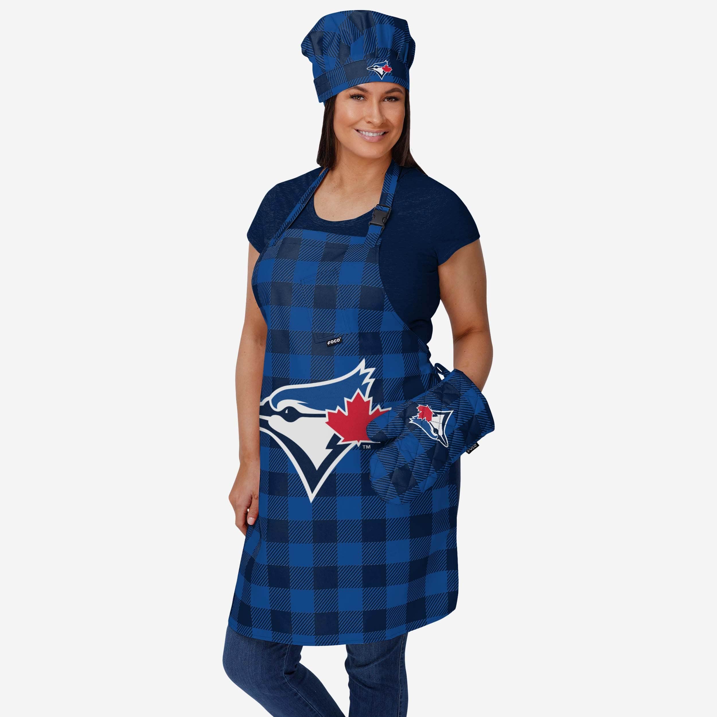 Toronto Blue Jays Plaid Chef Hat - Image 2