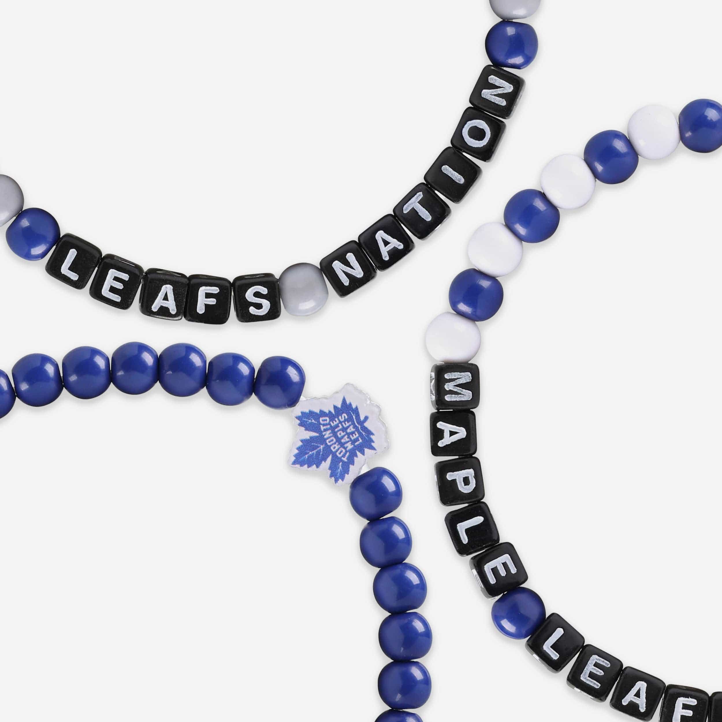 Toronto Maple Leafs 3 Pack Beaded Friendship Bracelet - Image 2