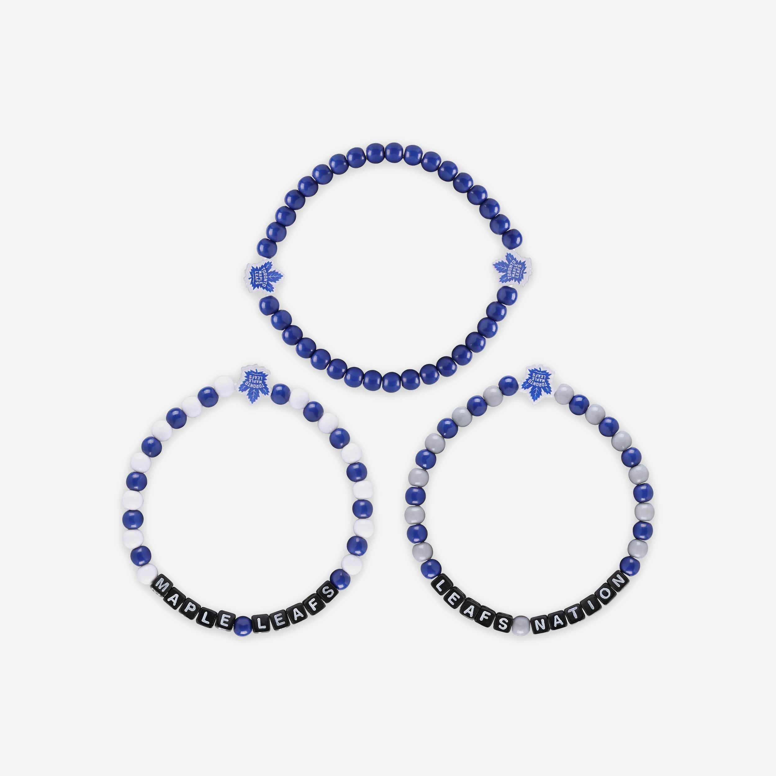 Toronto Maple Leafs 3 Pack Beaded Friendship Bracelet - Image 3