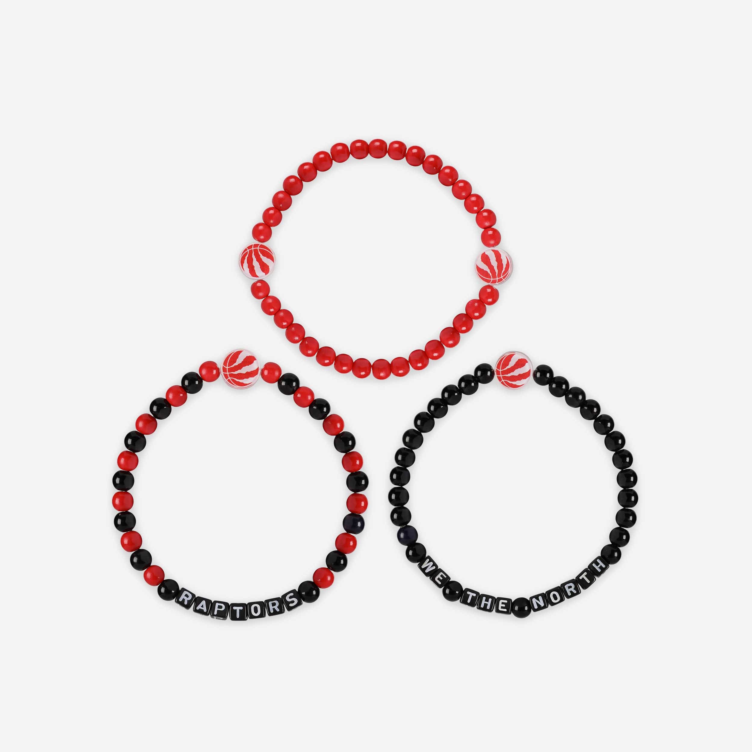 Toronto Raptors 3 Pack Beaded Friendship Bracelet - Image 3