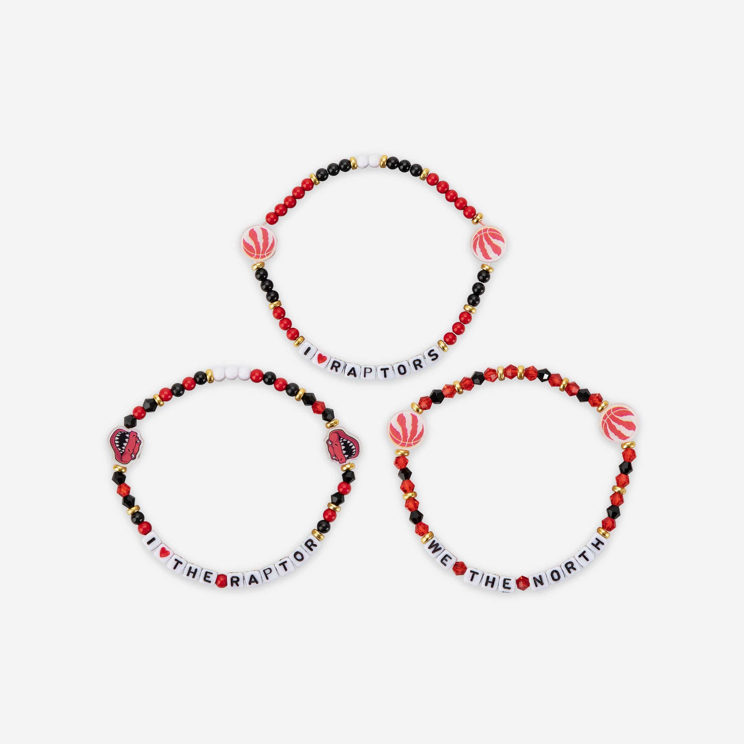 Toronto Raptors 3 Pack Friendship Bracelet - Image 3