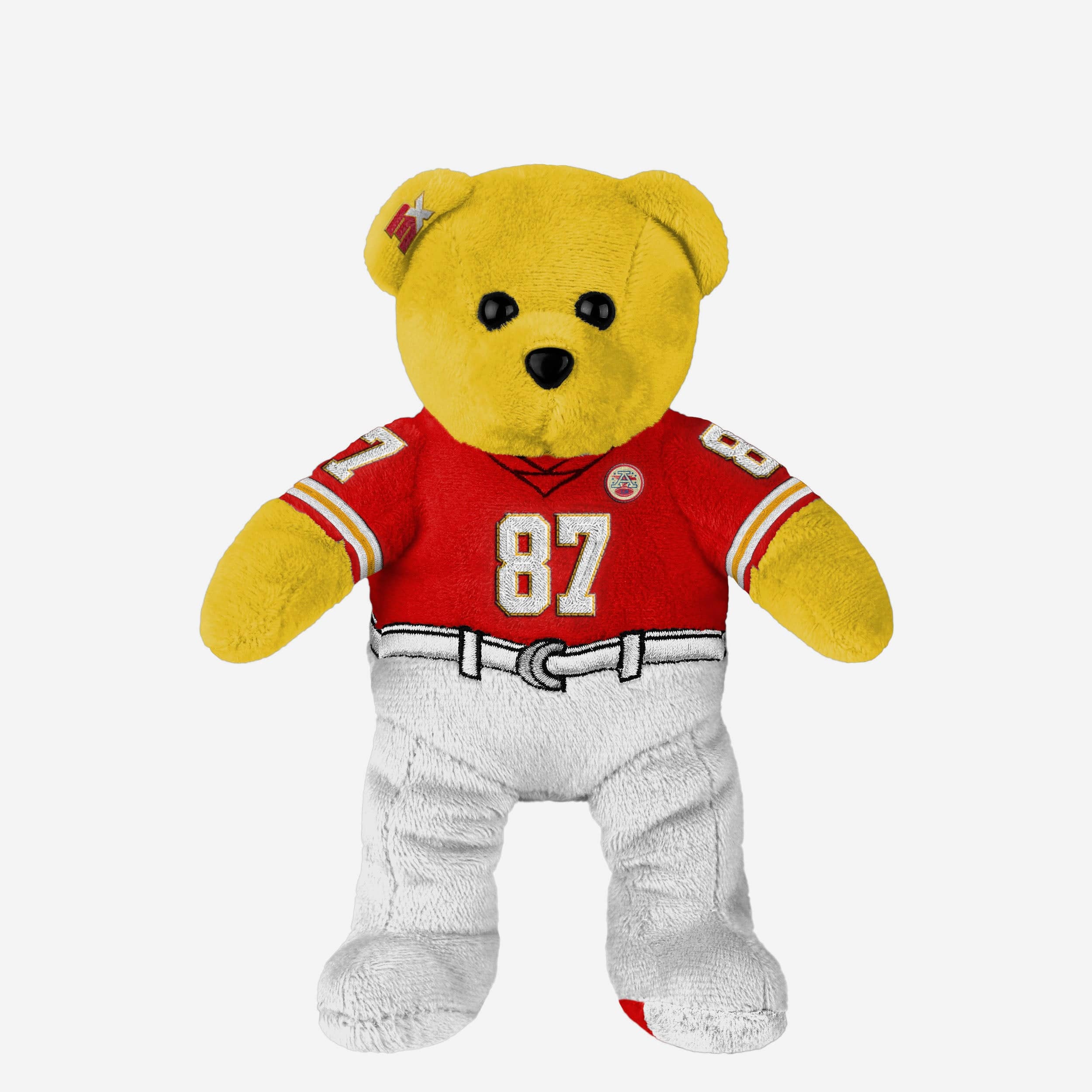Travis Kelce Kansas City Chiefs 3x Super Bowl LVIII Champions Team Beans Embroidered Player Bear