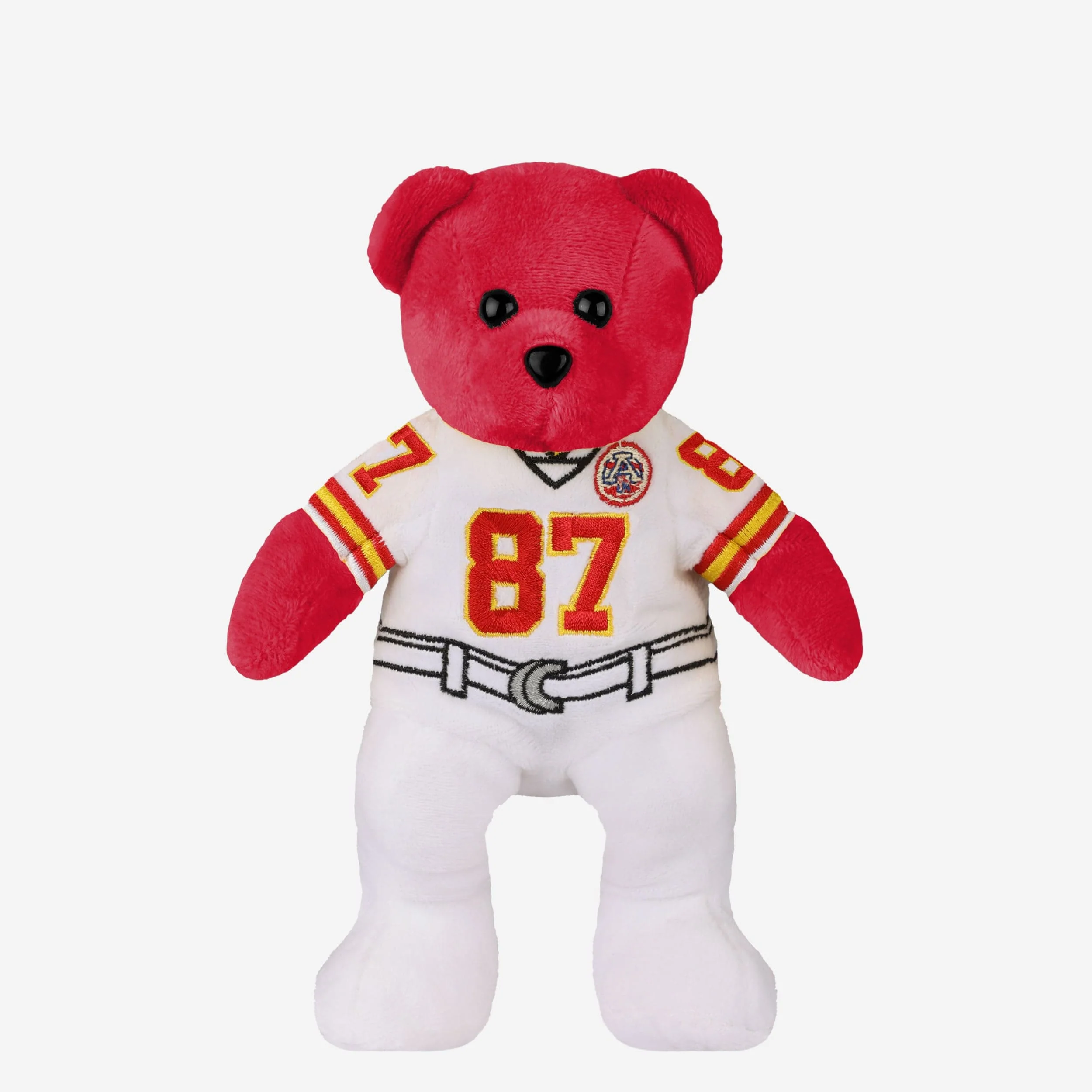 Travis Kelce Kansas City Chiefs Away Uniform Team Beans Embroidered Player Bear