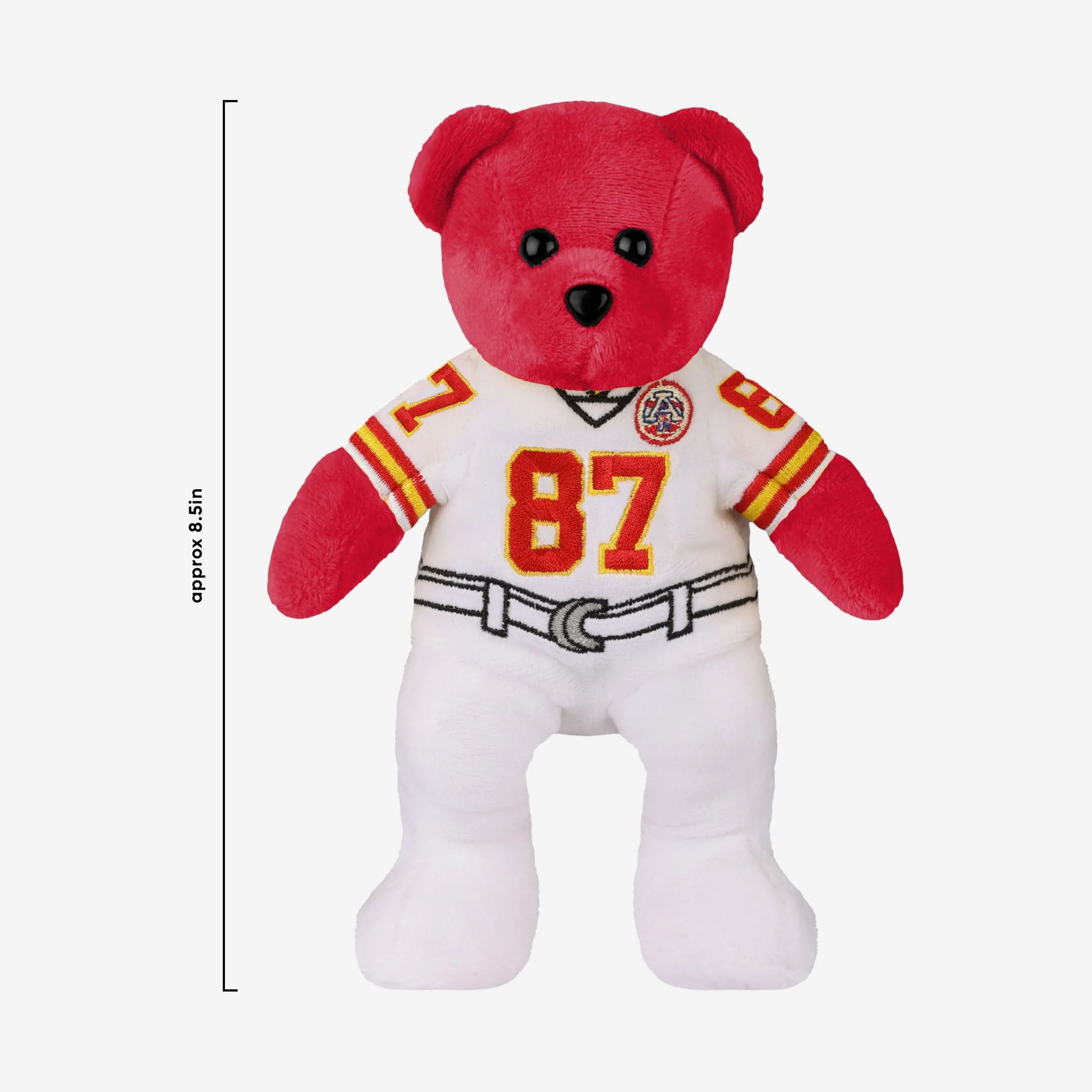 Travis Kelce Kansas City Chiefs Away Uniform Team Beans Embroidered Player Bear - Image 3