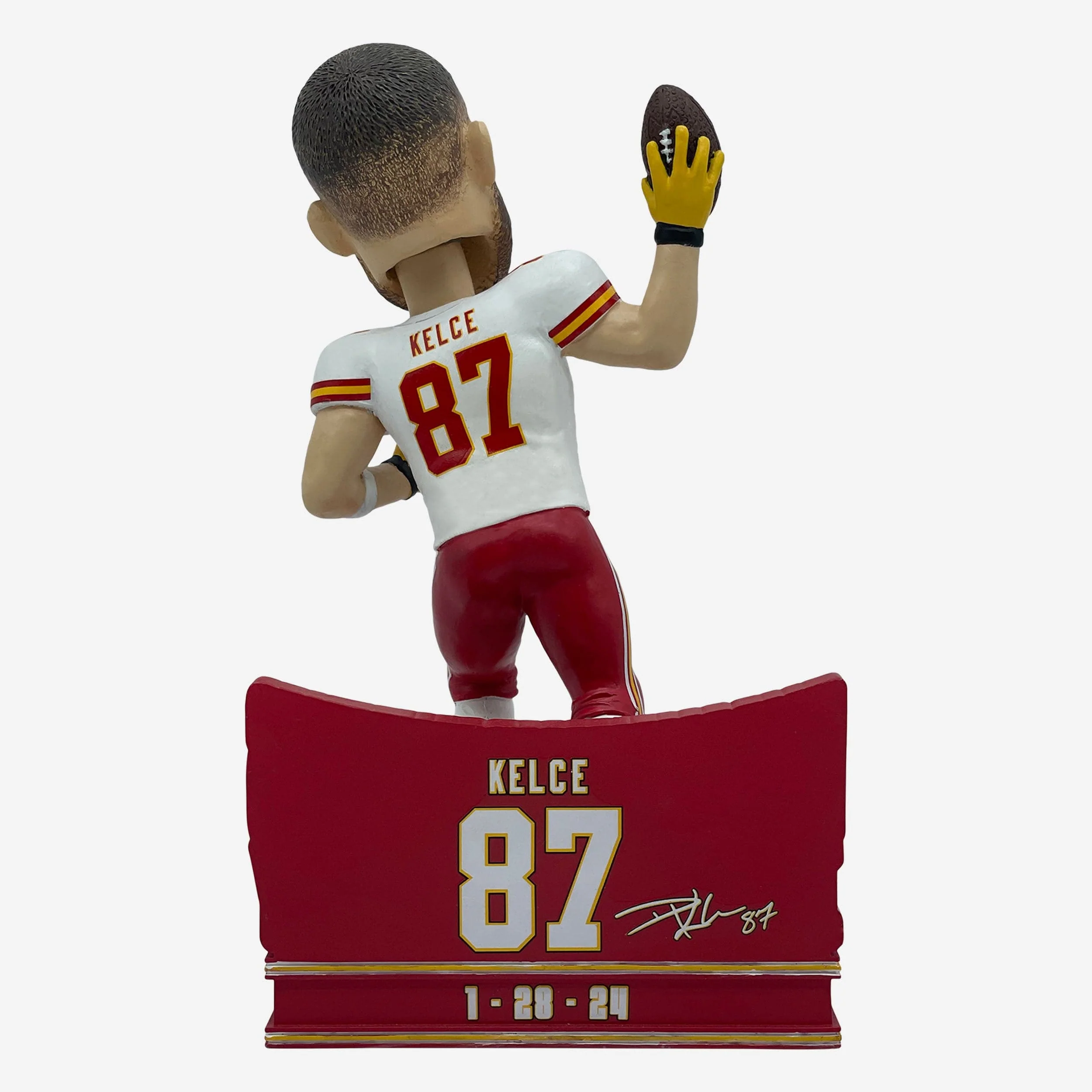 Travis Kelce Kansas City Chiefs Career Postseason Reception Record Bobblehead - Image 5
