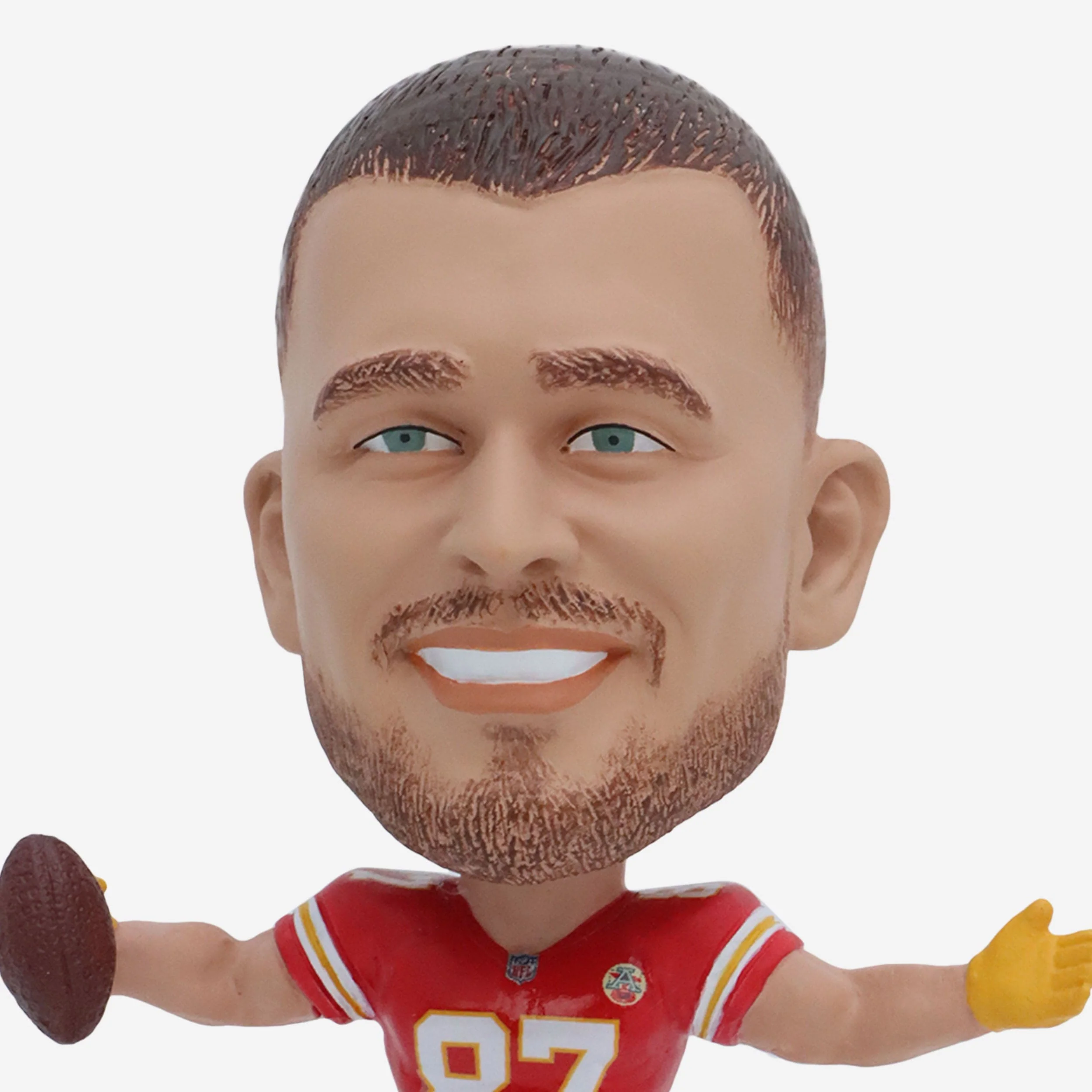 Travis Kelce Kansas City Chiefs Field Stripe Mini Bighead Bobblehead - Image 2