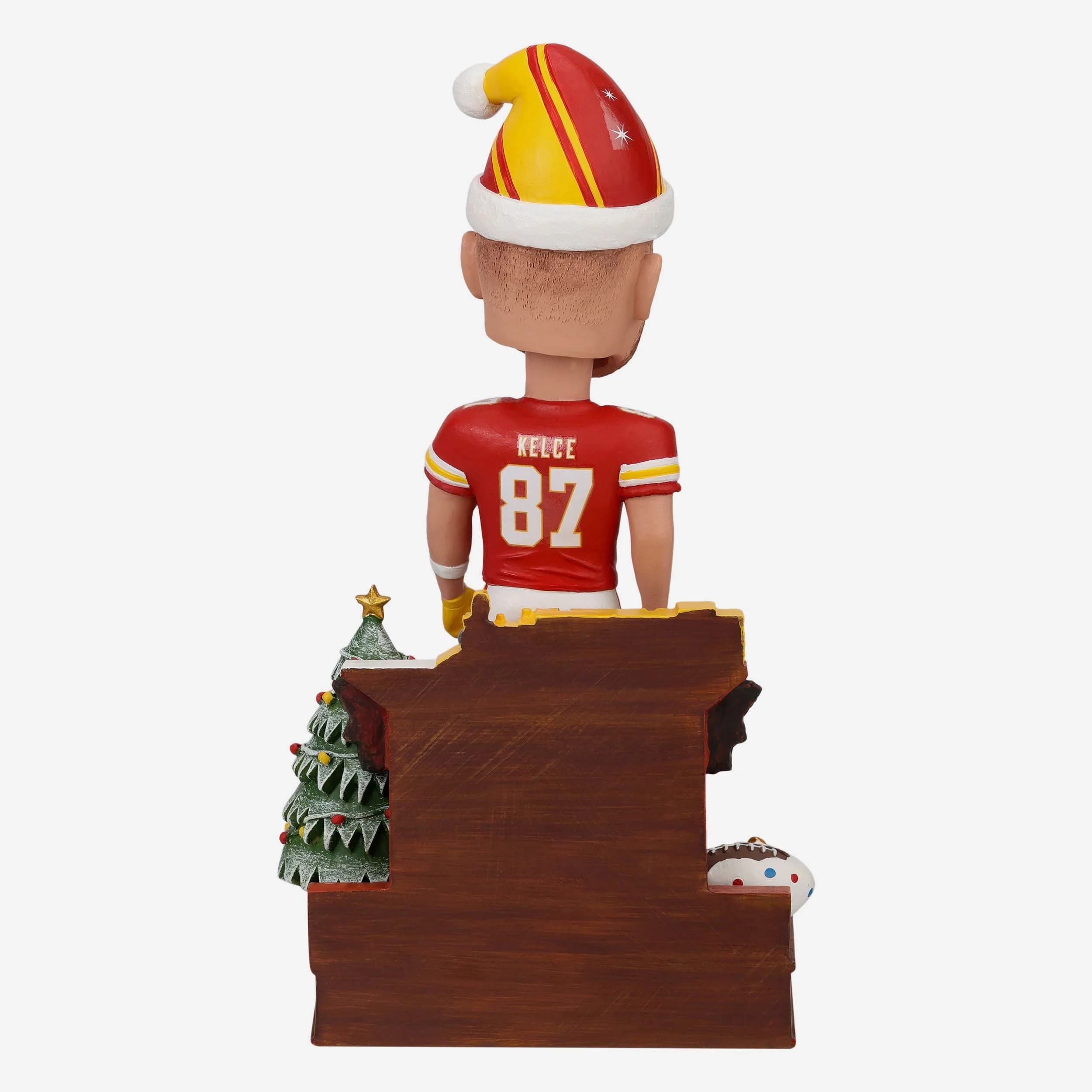 Travis Kelce Kansas City Chiefs Holiday Snowglobe Bobblehead - Image 5