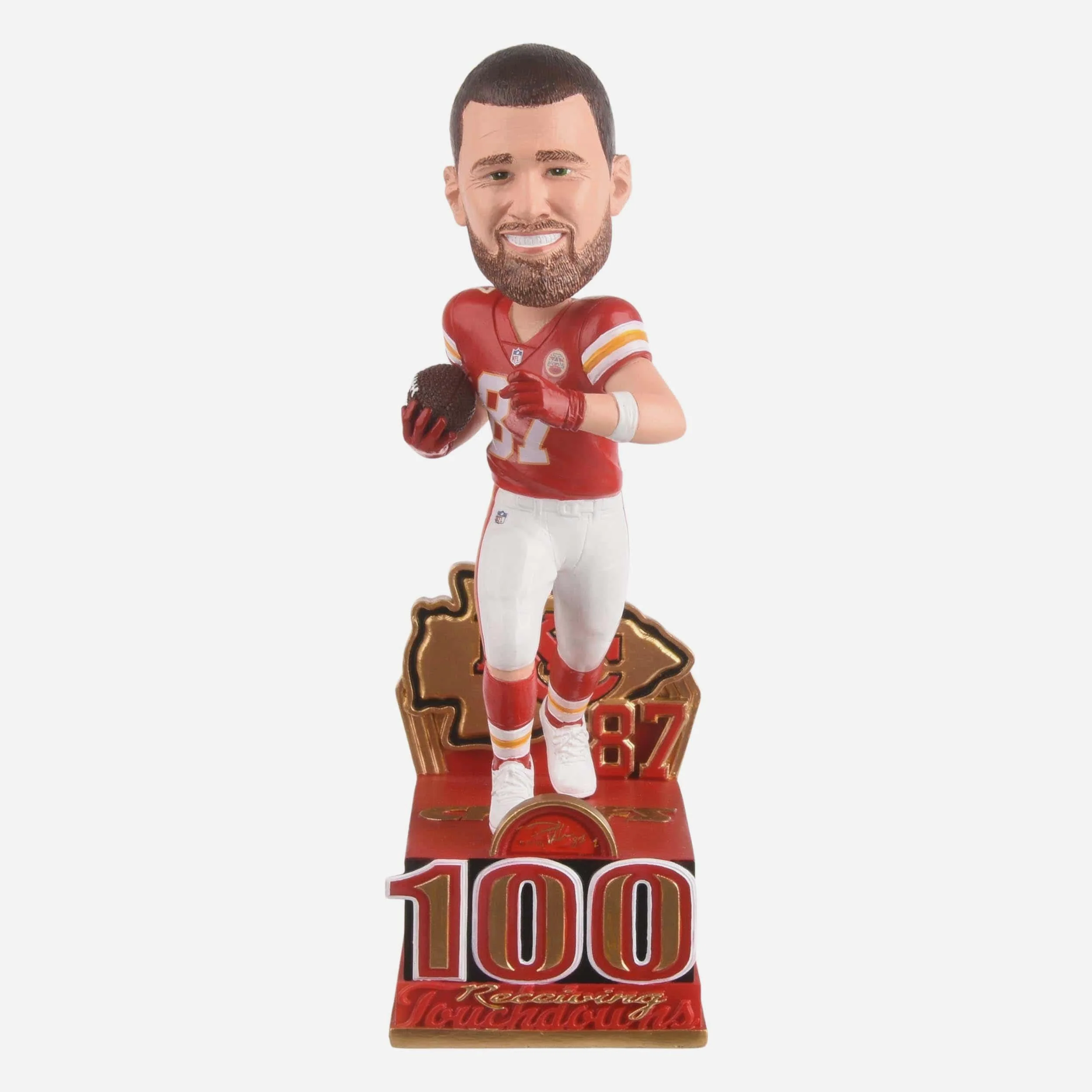 Travis Kelce Kansas City Chiefs Milestone 100 Career Touchdowns Bobblehead