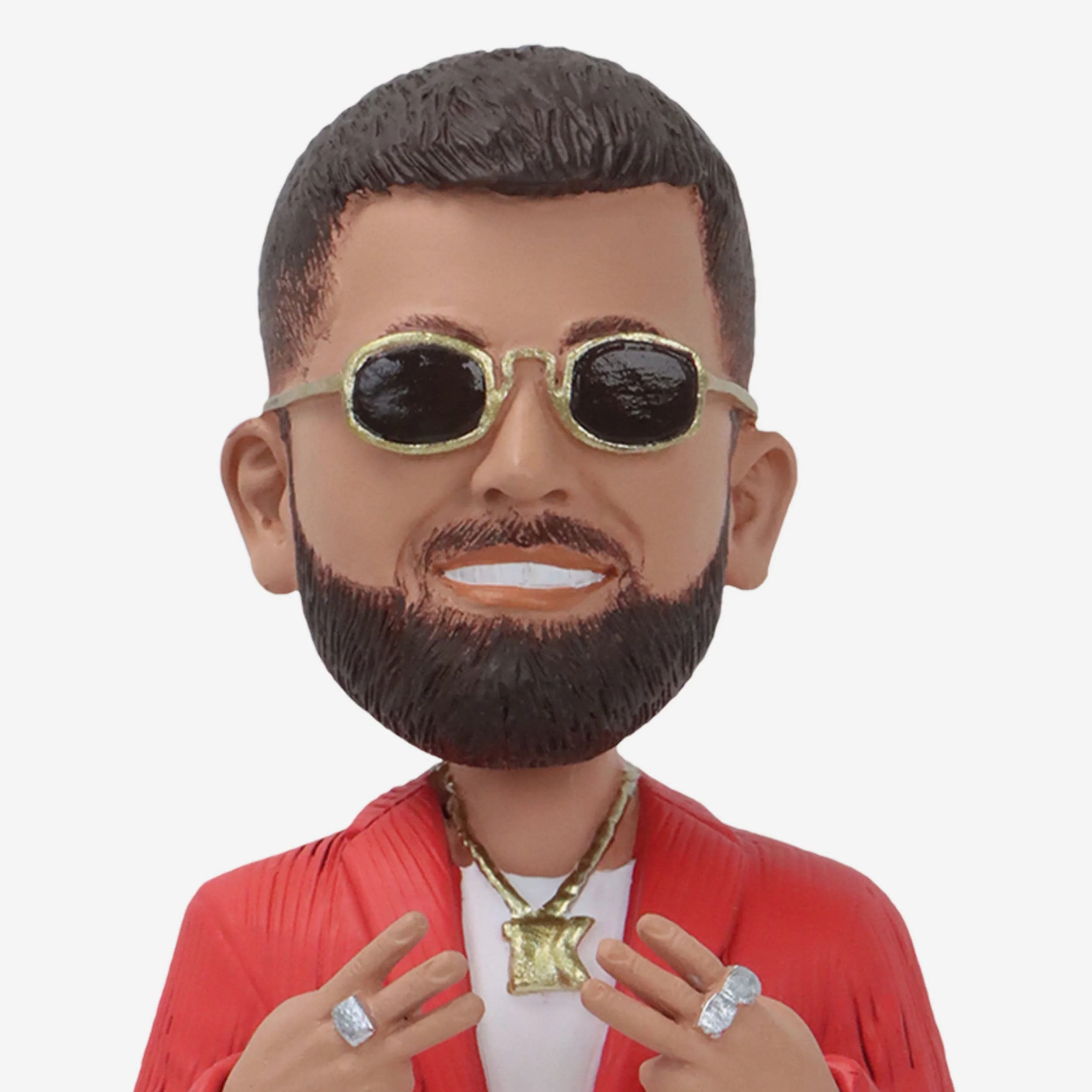 Travis Kelce Kansas City Chiefs Ring Ceremony Triple Ring Base Bobblehead - Image 2
