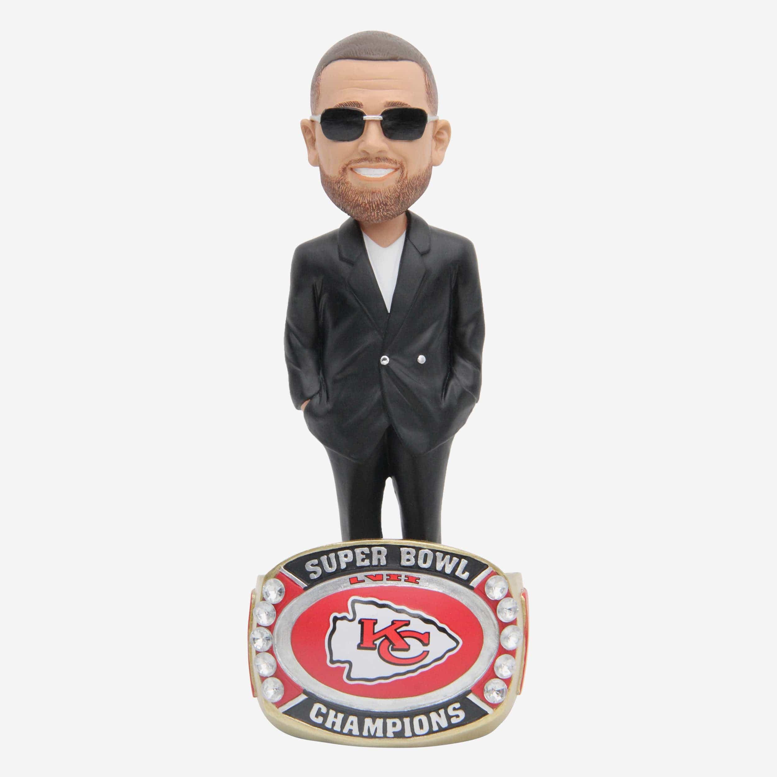 Travis Kelce Kansas City Chiefs Super Bowl LVII Champions Ring Base Bobblehead