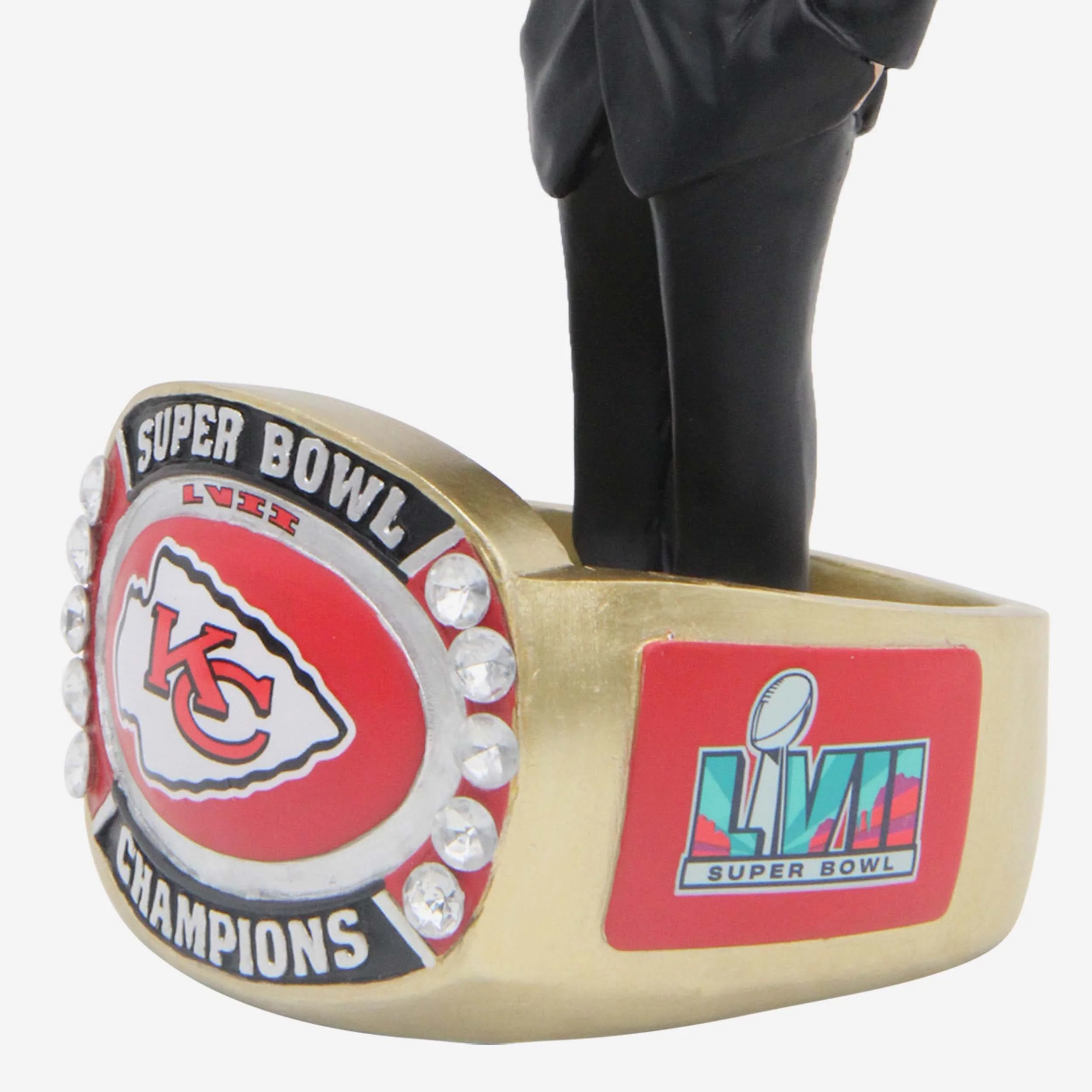 Travis Kelce Kansas City Chiefs Super Bowl LVII Champions Ring Base Bobblehead - Image 3
