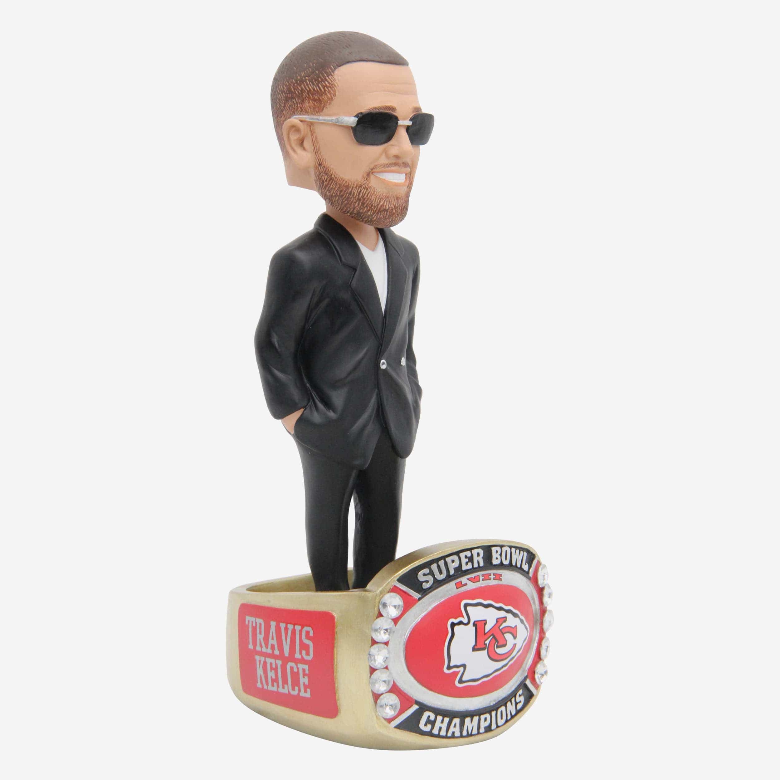 Travis Kelce Kansas City Chiefs Super Bowl LVII Champions Ring Base Bobblehead - Image 4