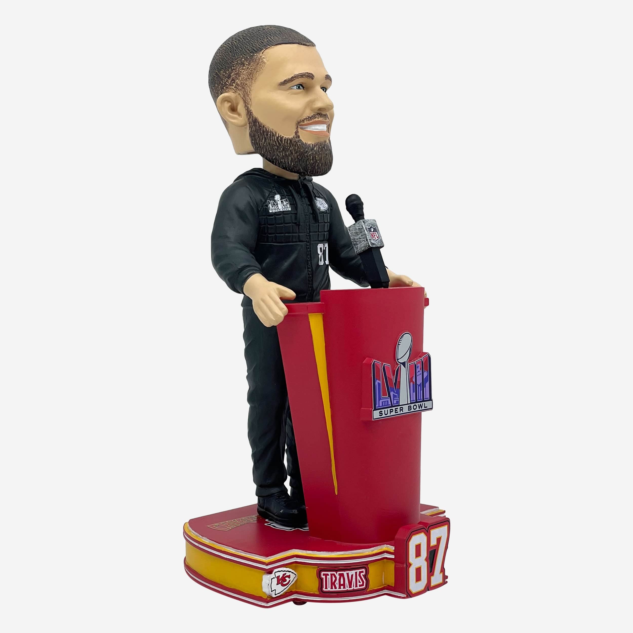 Travis Kelce Kansas City Chiefs Super Bowl LVIII Outfit Bobblehead - Image 4
