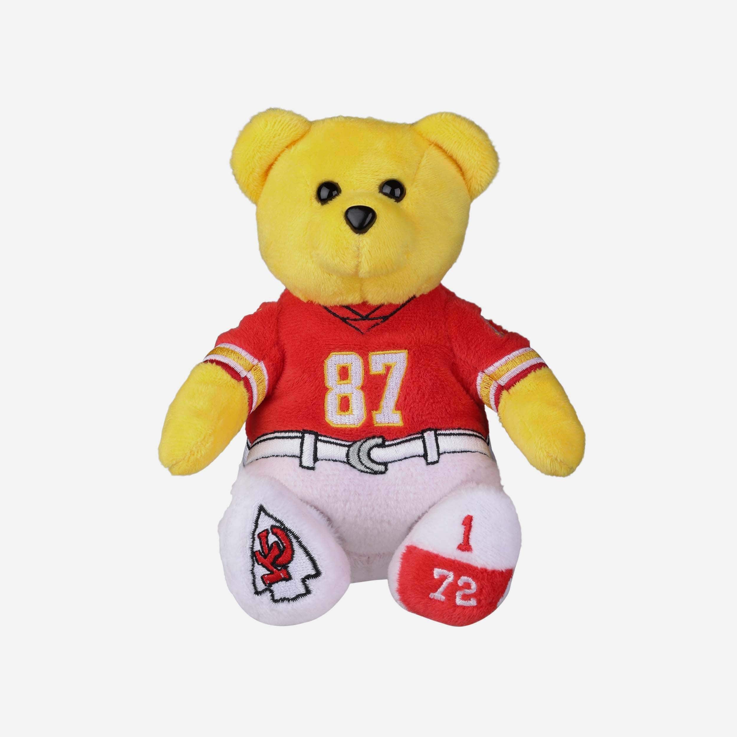 Travis Kelce Kansas City Chiefs Team Beans Embroidered Player Bear - Image 4