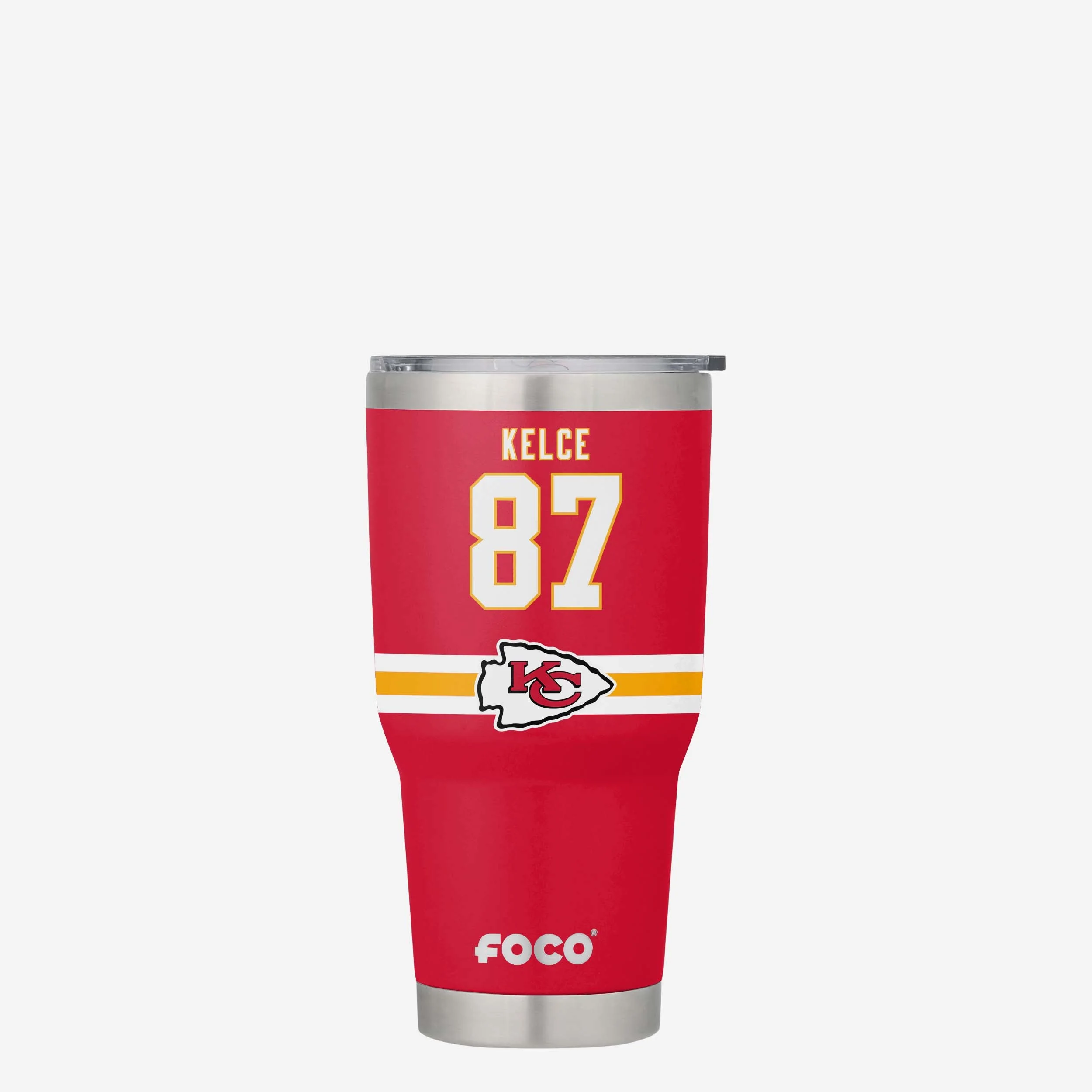 Travis Kelce Kansas City Chiefs Team Logo 30 oz Player Tumbler