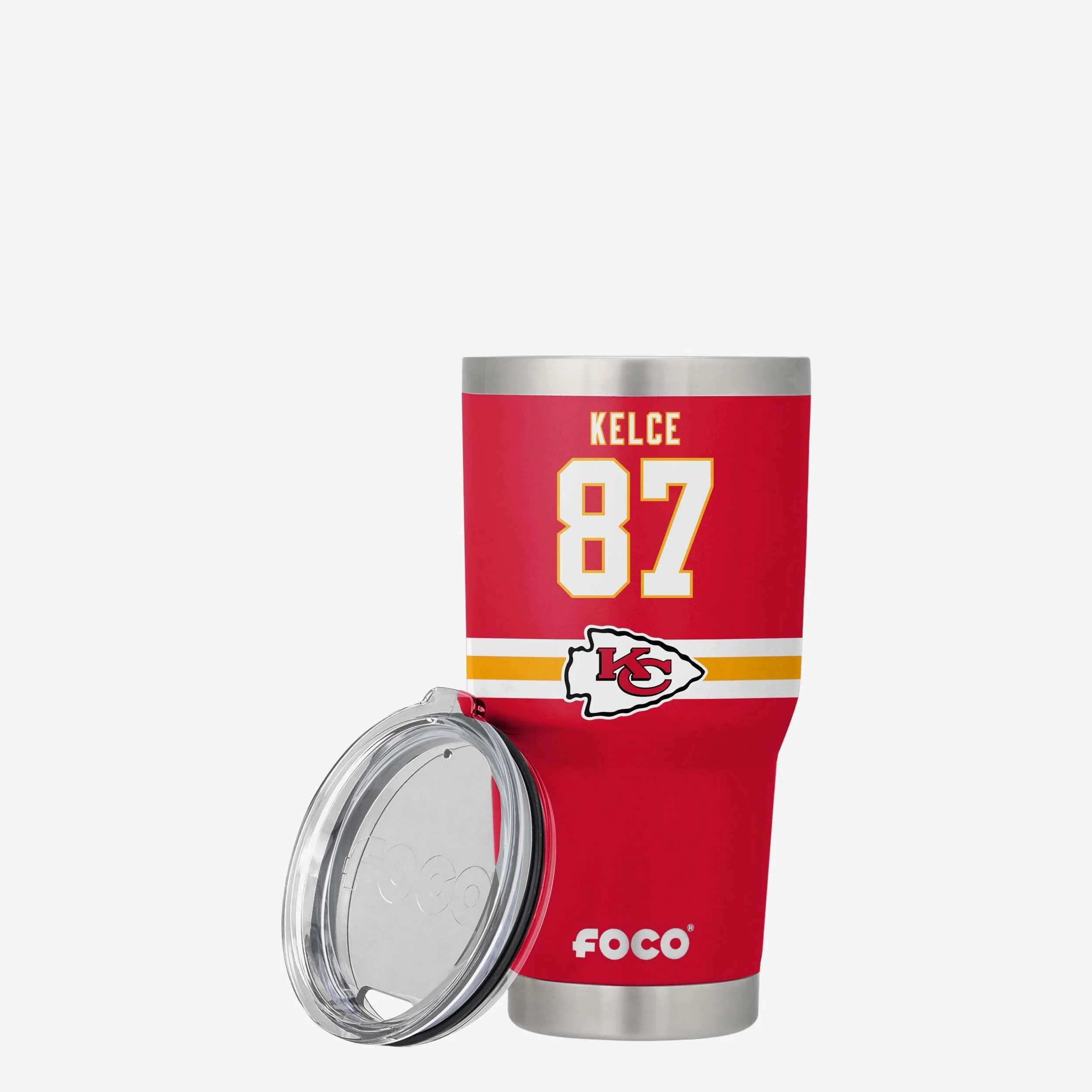 Travis Kelce Kansas City Chiefs Team Logo 30 oz Player Tumbler - Image 3