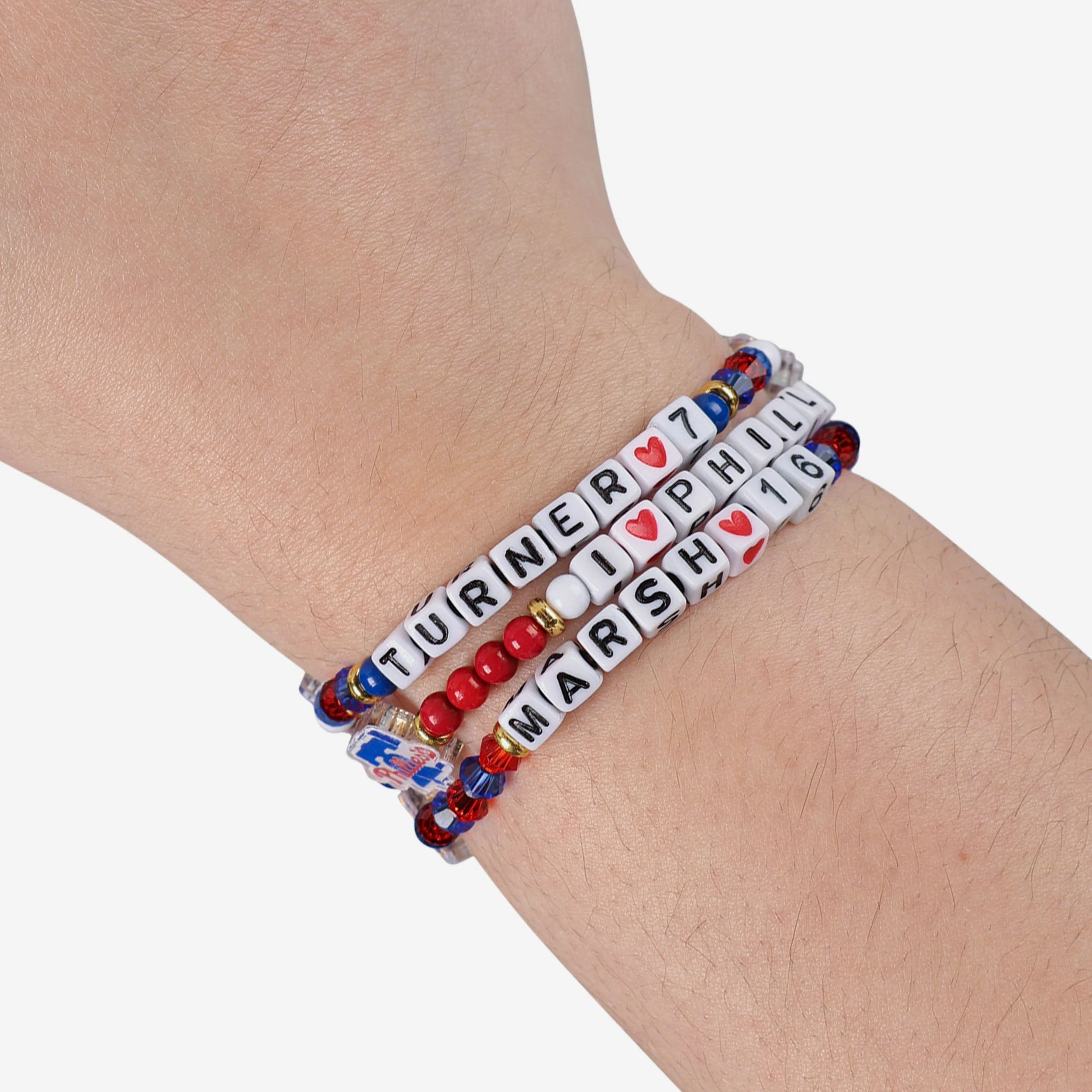 Trea Turner & Brandon Marsh Philadelphia Phillies 3 Pack Player Friendship Bracelet - Image 4