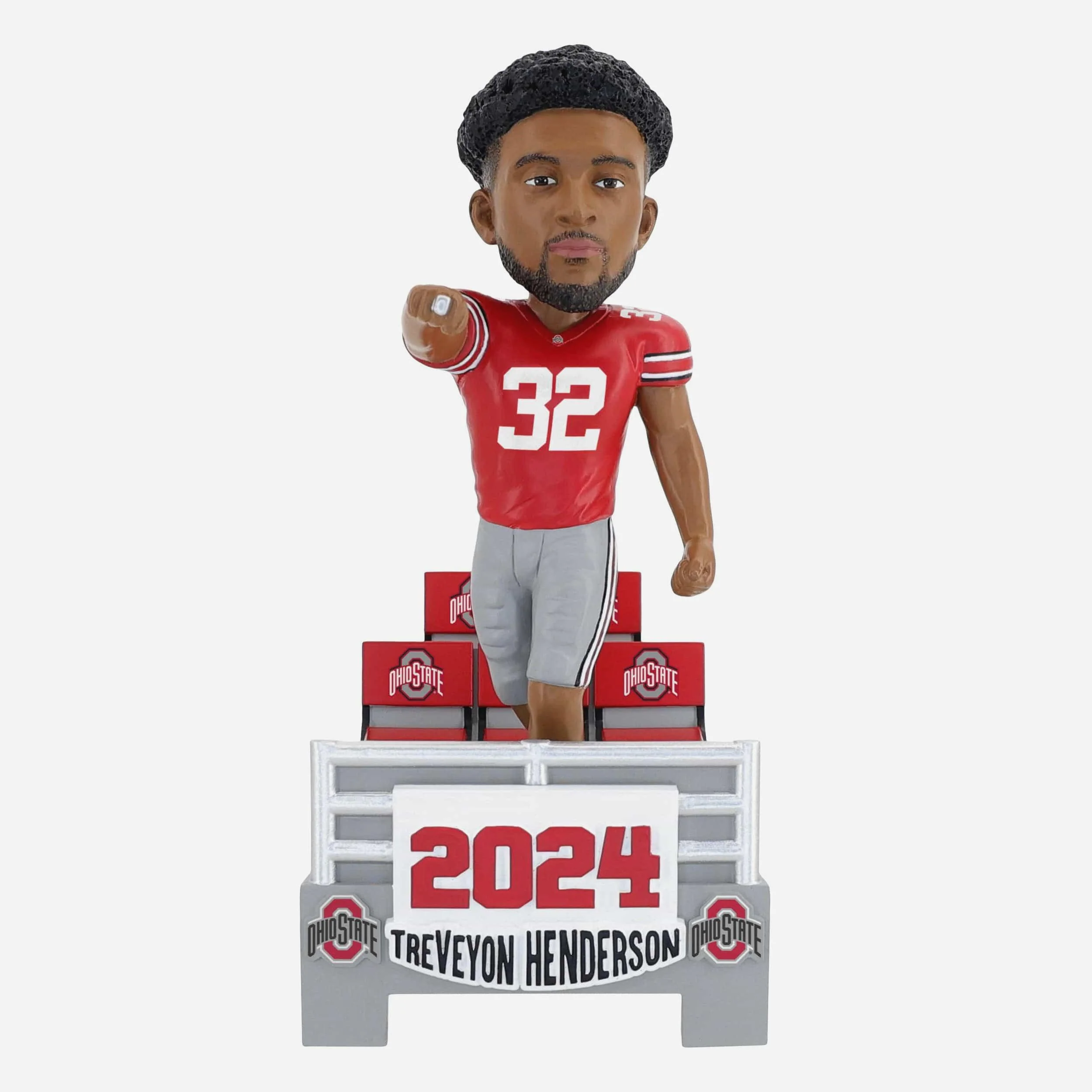 TreVeyon Henderson Ohio State Buckeyes 2024 Banner Bobblehead