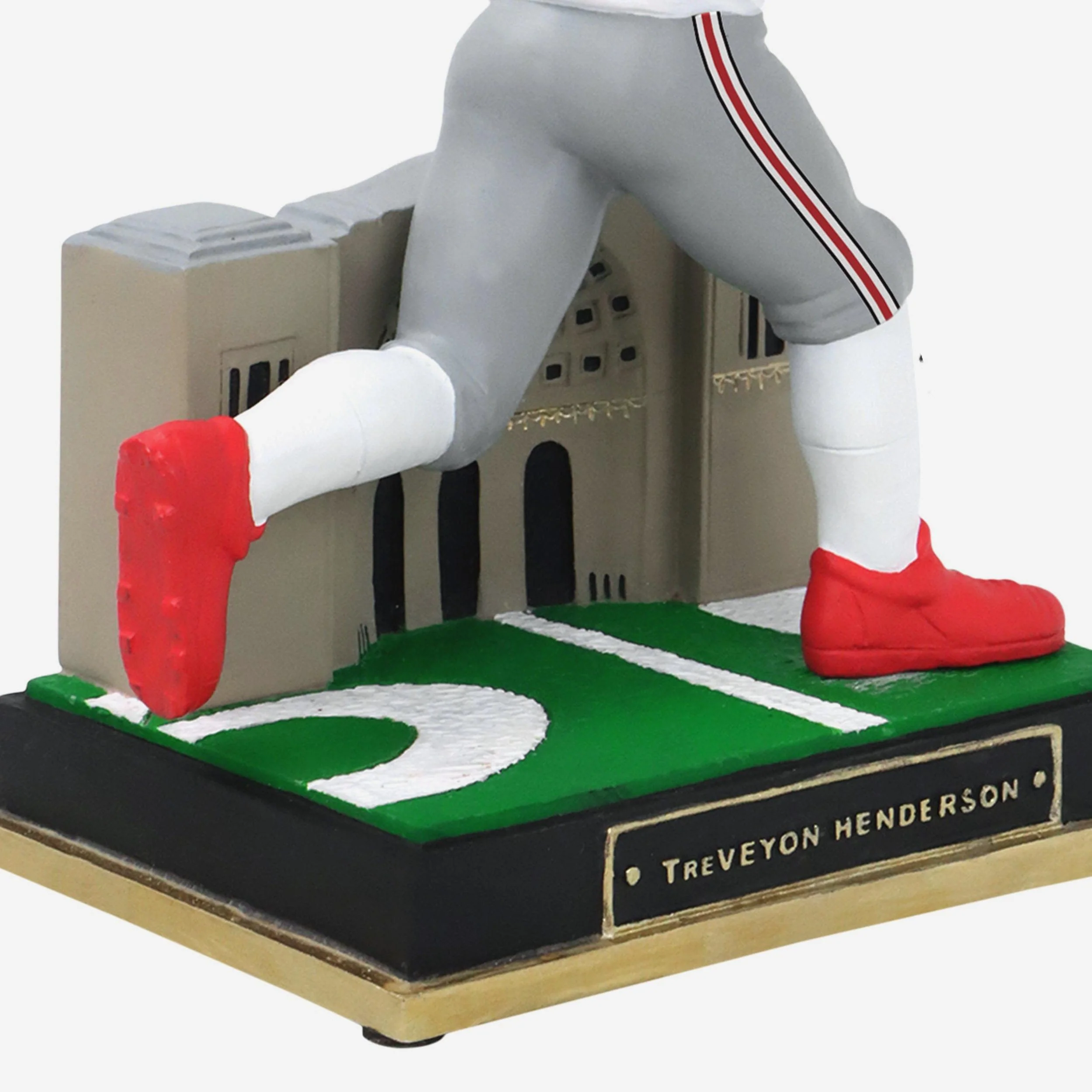 TreVeyon Henderson Ohio State Buckeyes White Jersey Gate Series Bobblehead - Image 3