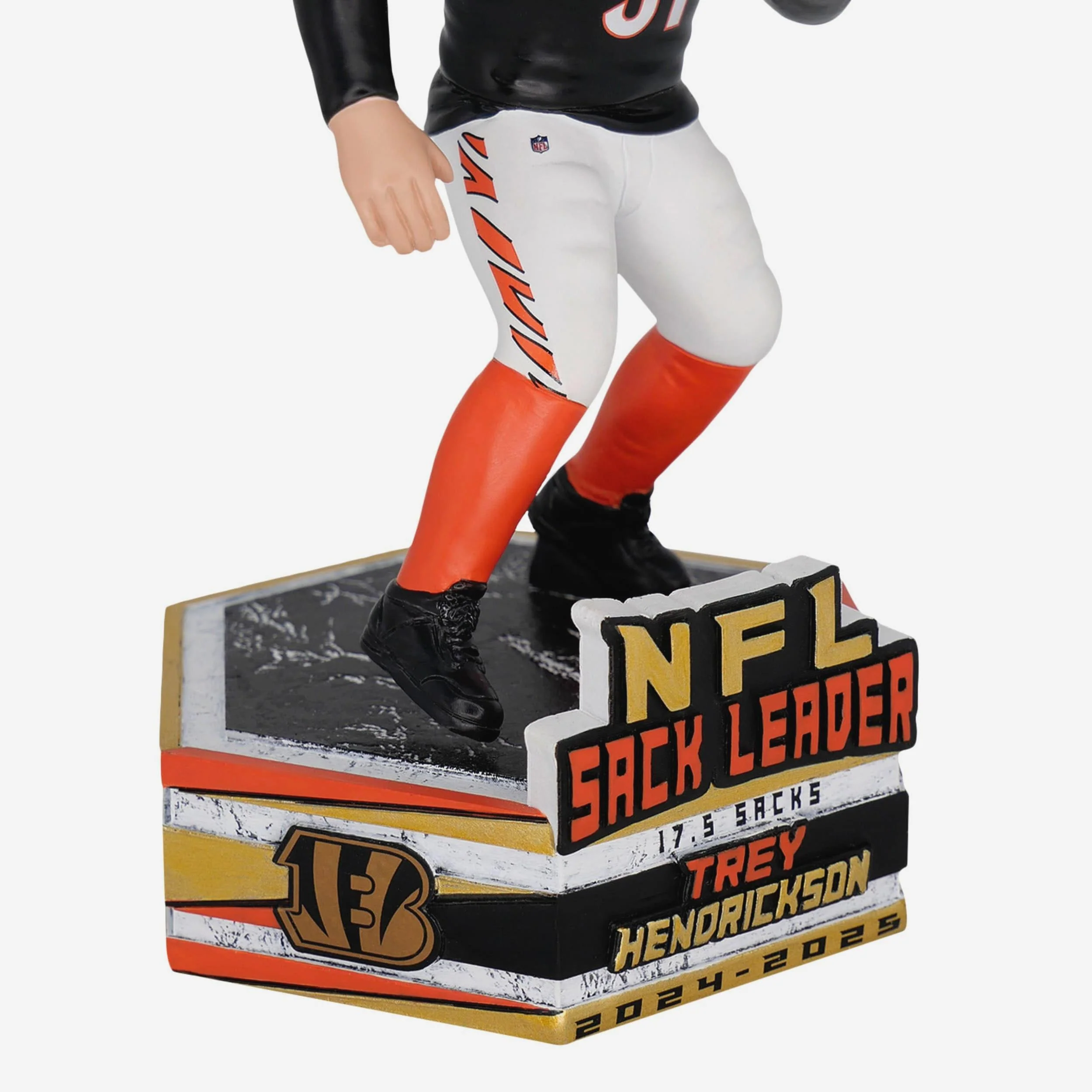 Trey Hendrickson Cincinnati Bengals 2024 NFL Sack Leader Bobblehead - Image 3