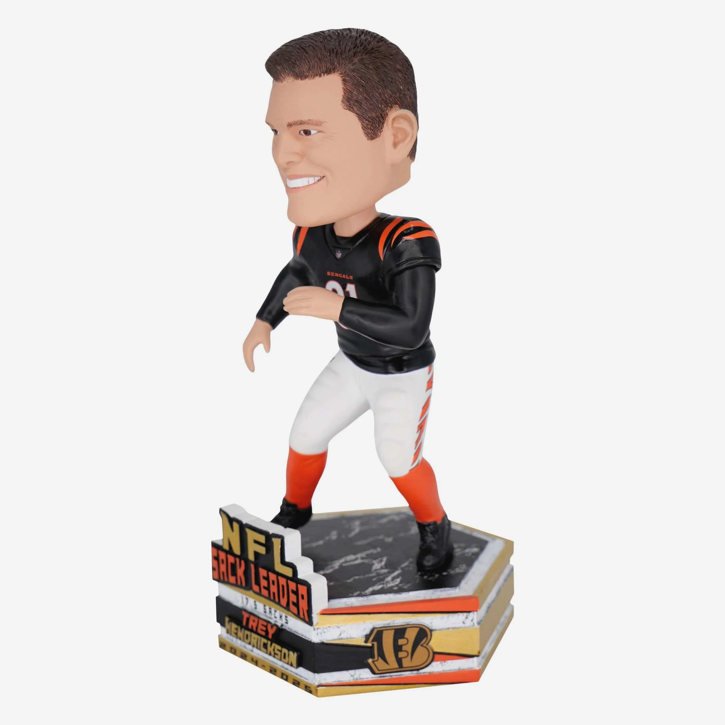 Trey Hendrickson Cincinnati Bengals 2024 NFL Sack Leader Bobblehead - Image 4