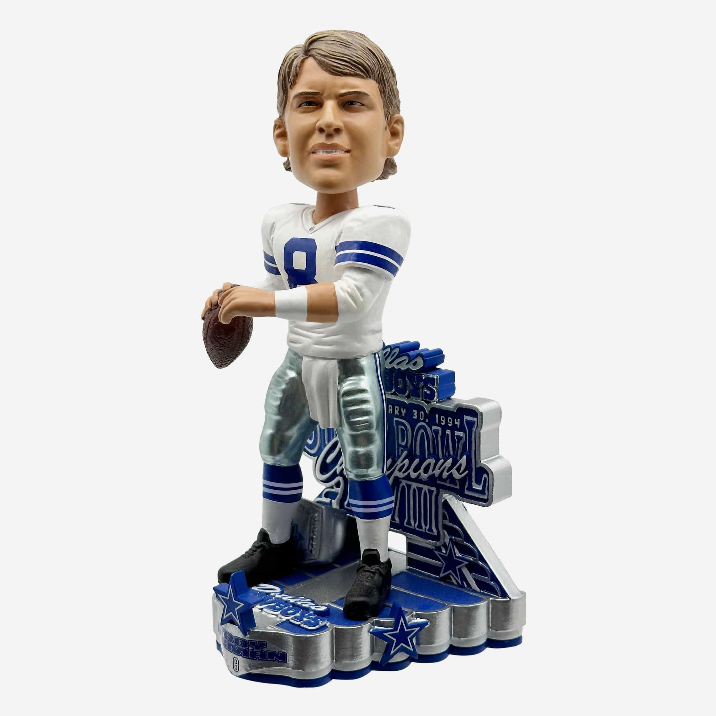 Troy Aikman Dallas Cowboys Super Bowl XXVIII Champions 30th Anniversary Bobblehead - Image 4