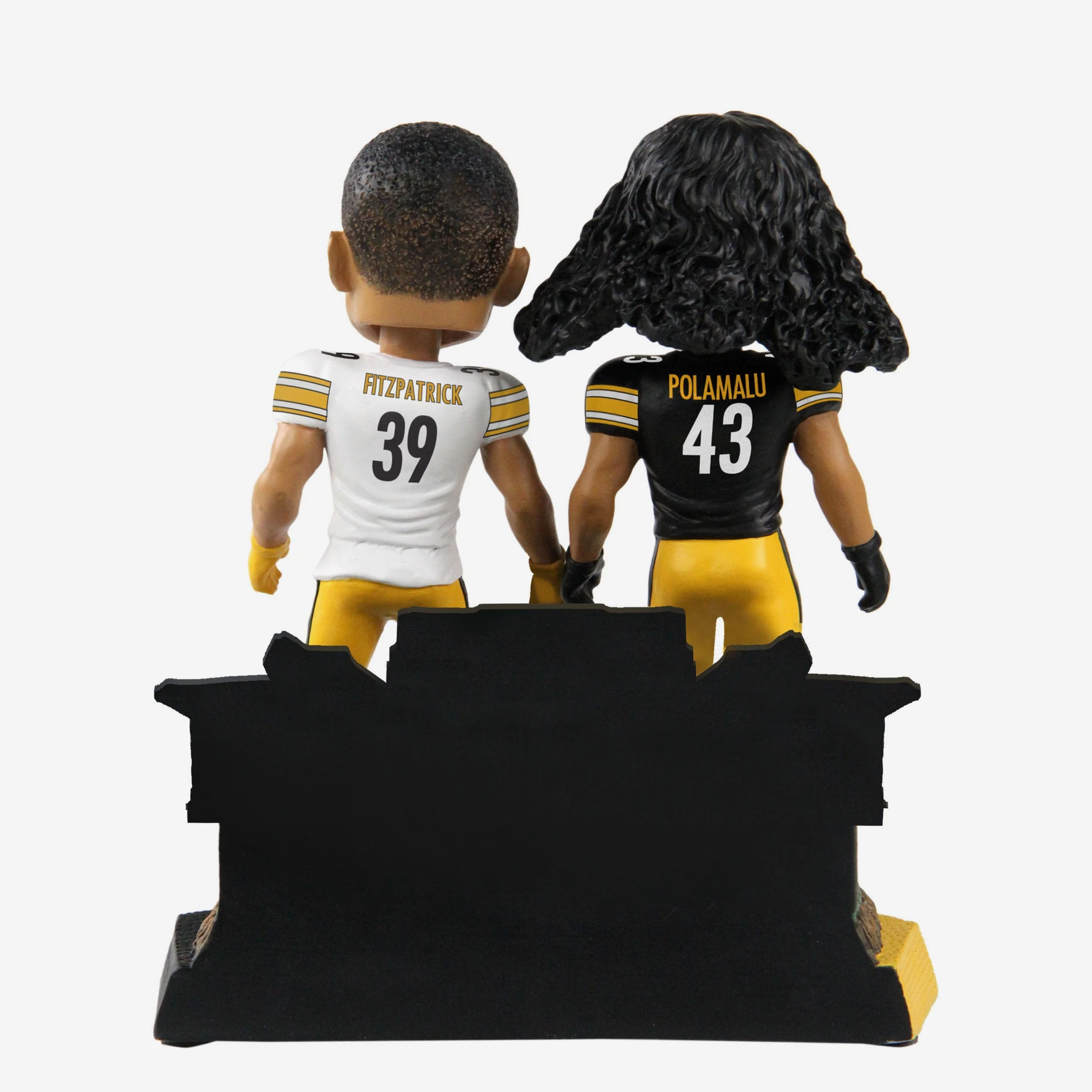 Troy Polamalu & Minkah Fitzpatrick Pittsburgh Steelers Then And Now Bobblehead - Image 6