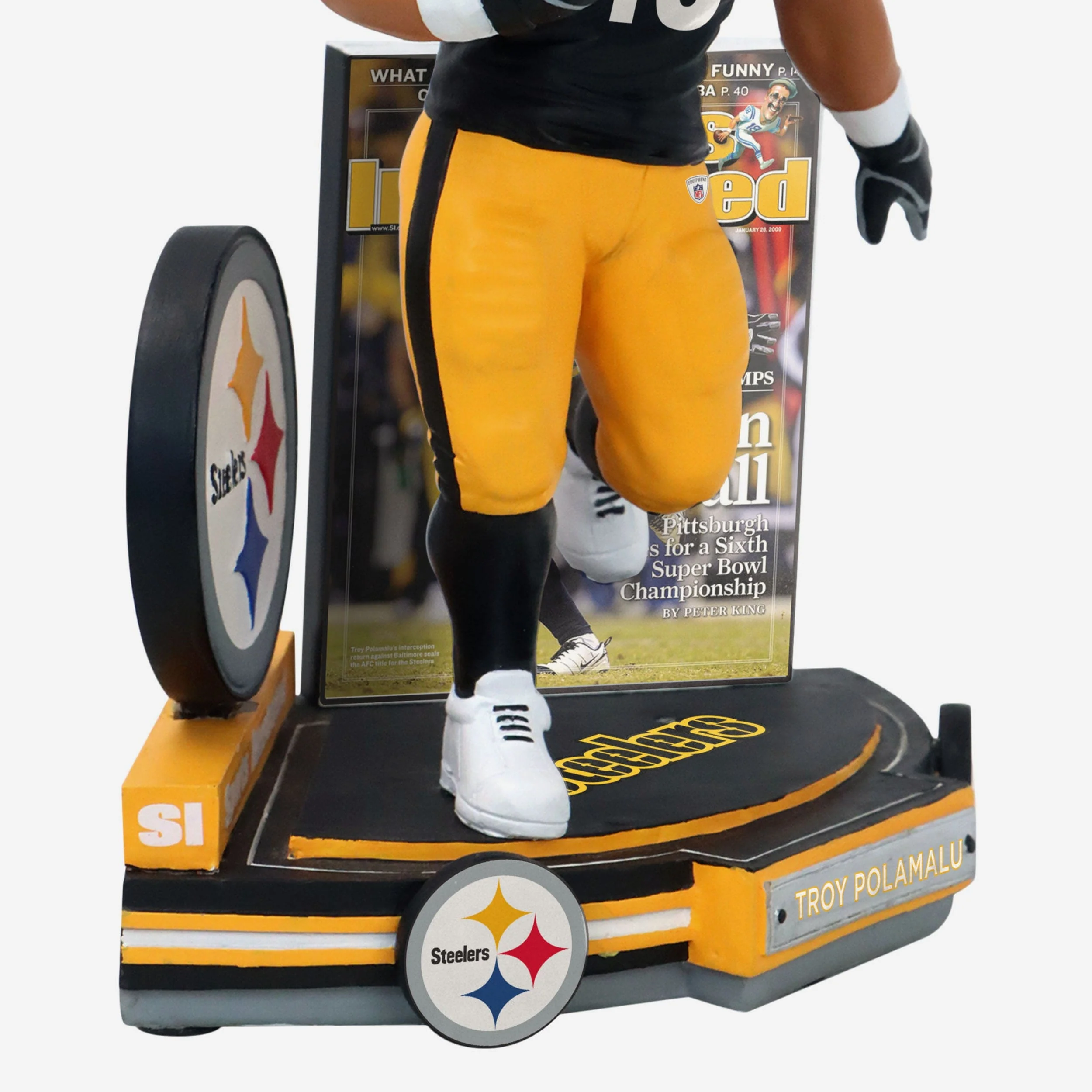 Troy Polamalu Pittsburgh Steelers Curtain Call Sports Illustrated Cover Bobblehead - Image 3