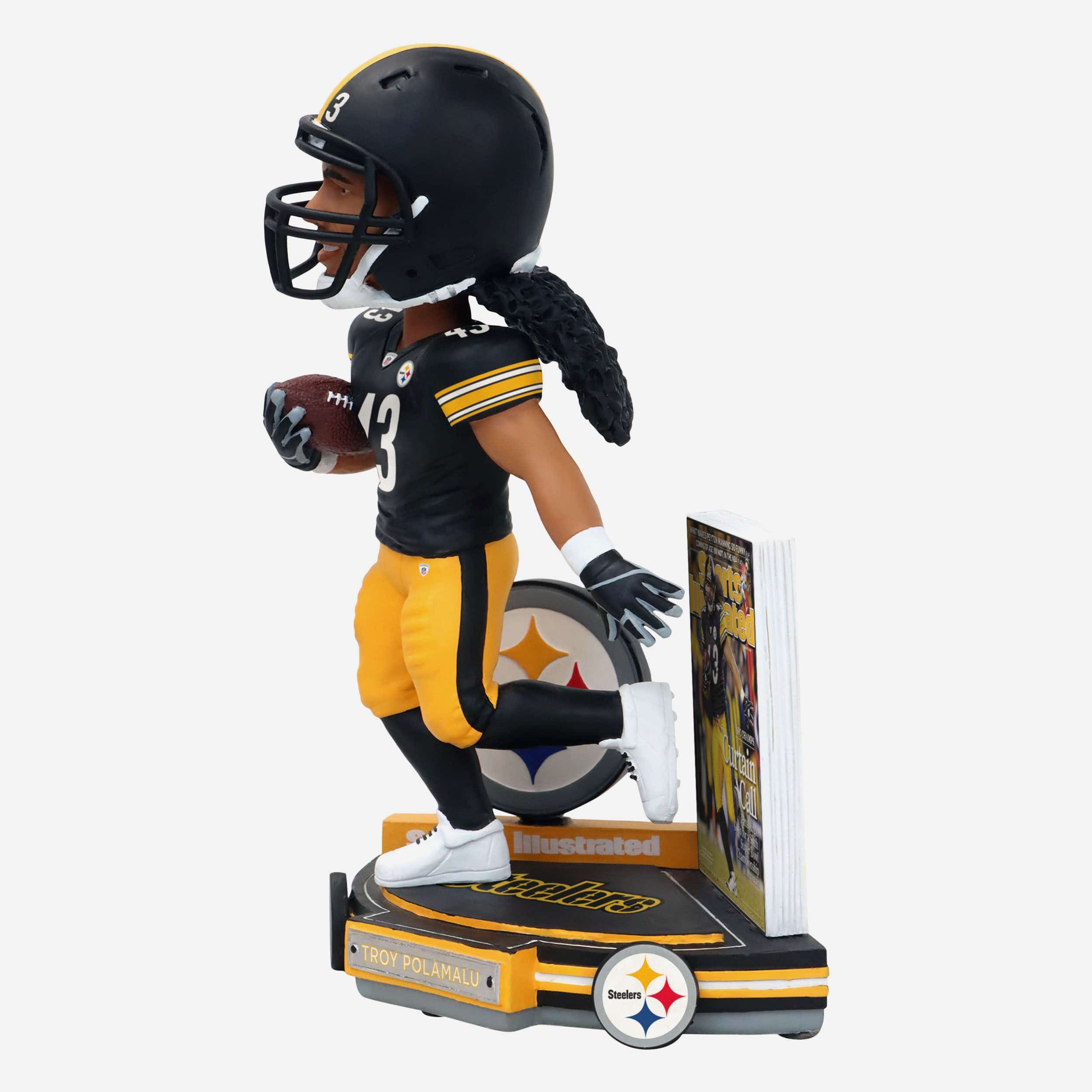 Troy Polamalu Pittsburgh Steelers Curtain Call Sports Illustrated Cover Bobblehead - Image 5