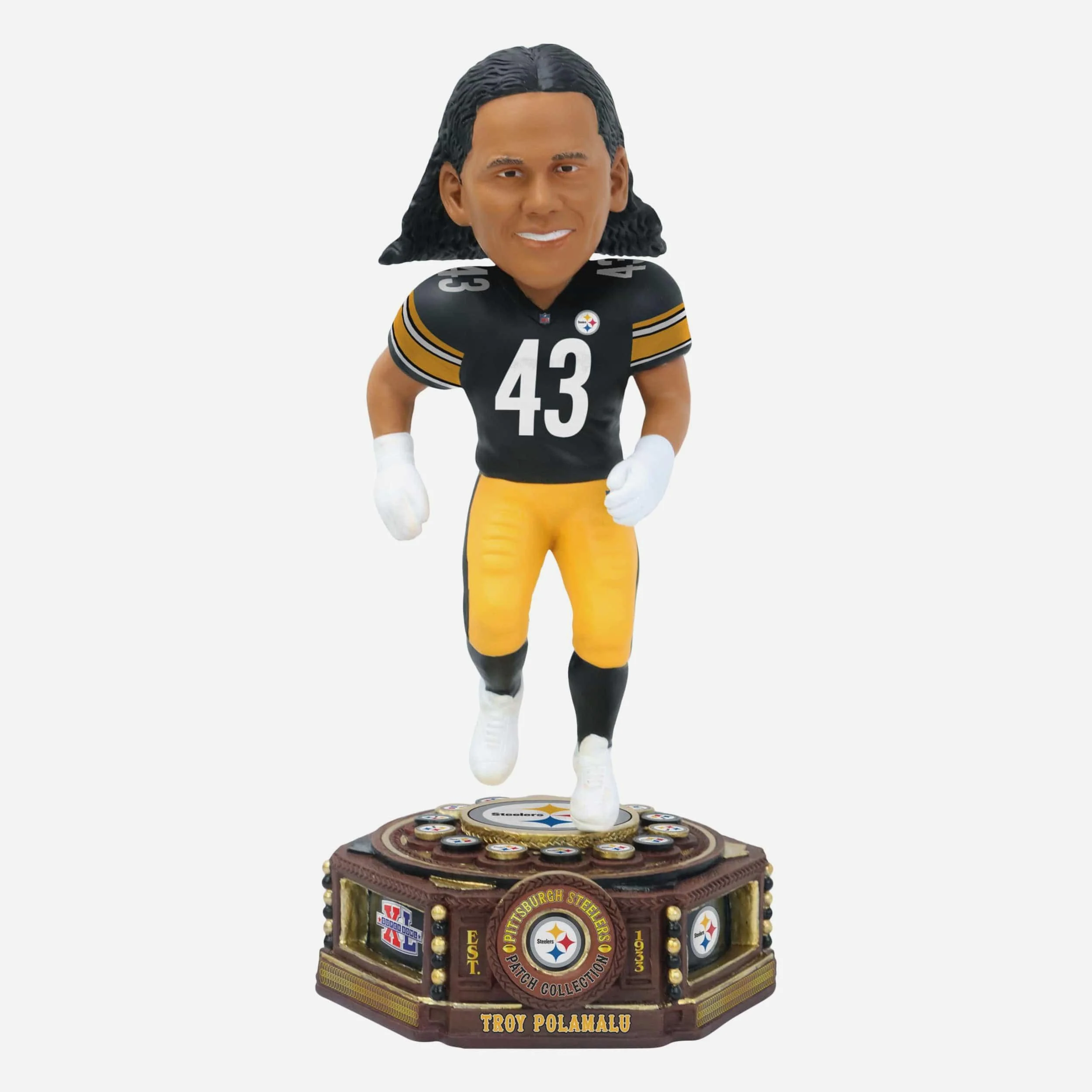 Troy Polamalu Pittsburgh Steelers Patch Collection Bobblehead
