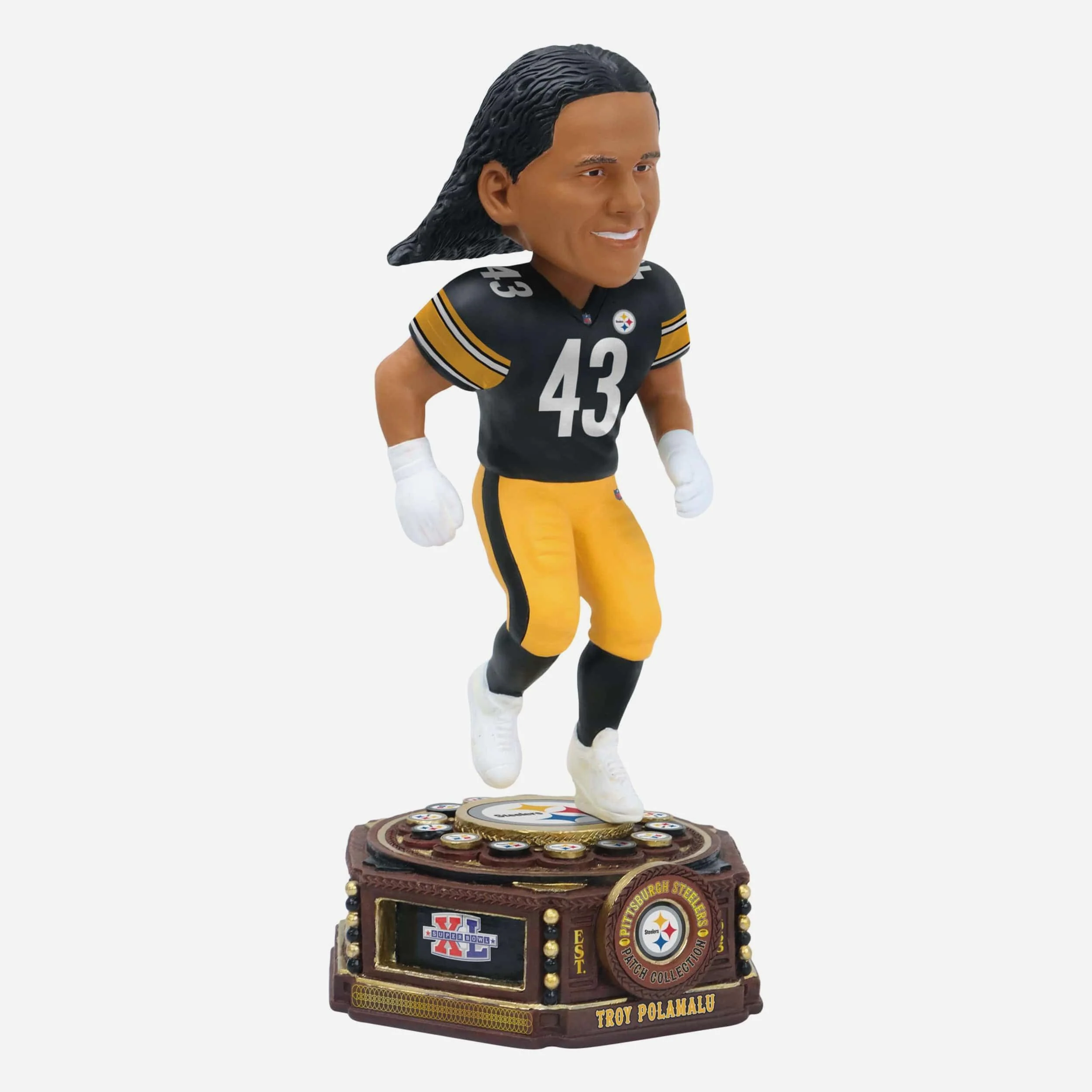 Troy Polamalu Pittsburgh Steelers Patch Collection Bobblehead - Image 4